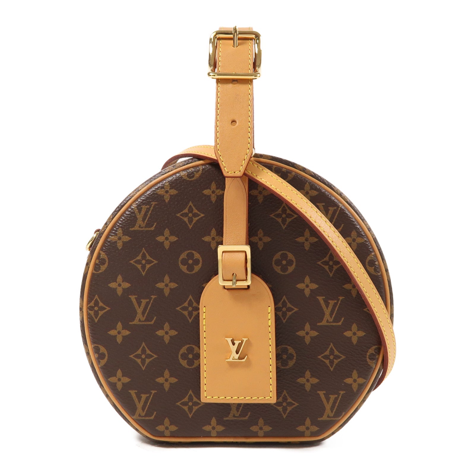 LOUIS VUITTON Monogram Petite Boite Chapeau金扣手挽肩背兩用袋
