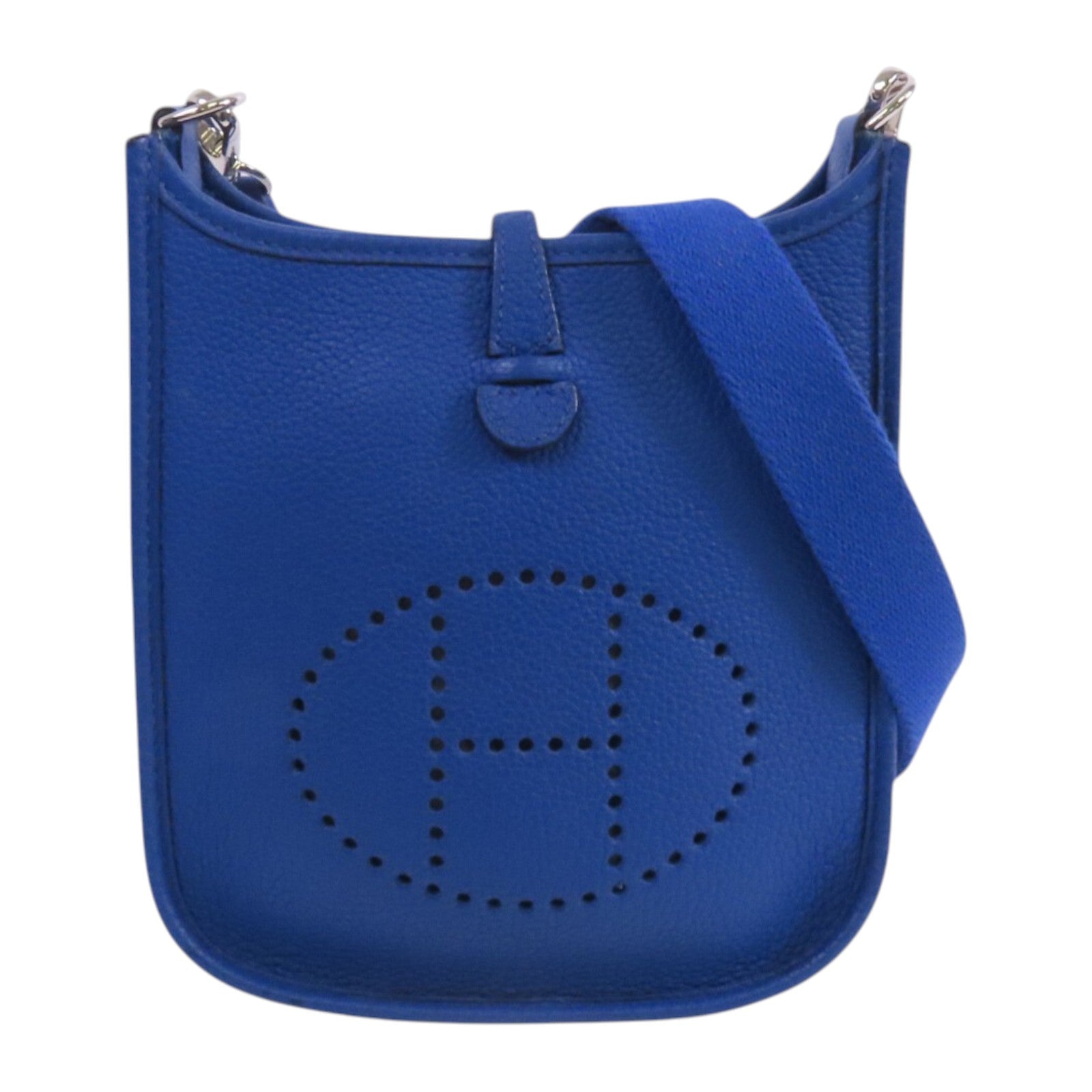 HERMES Clemence皮革Evelyne TPM銀扣肩背袋