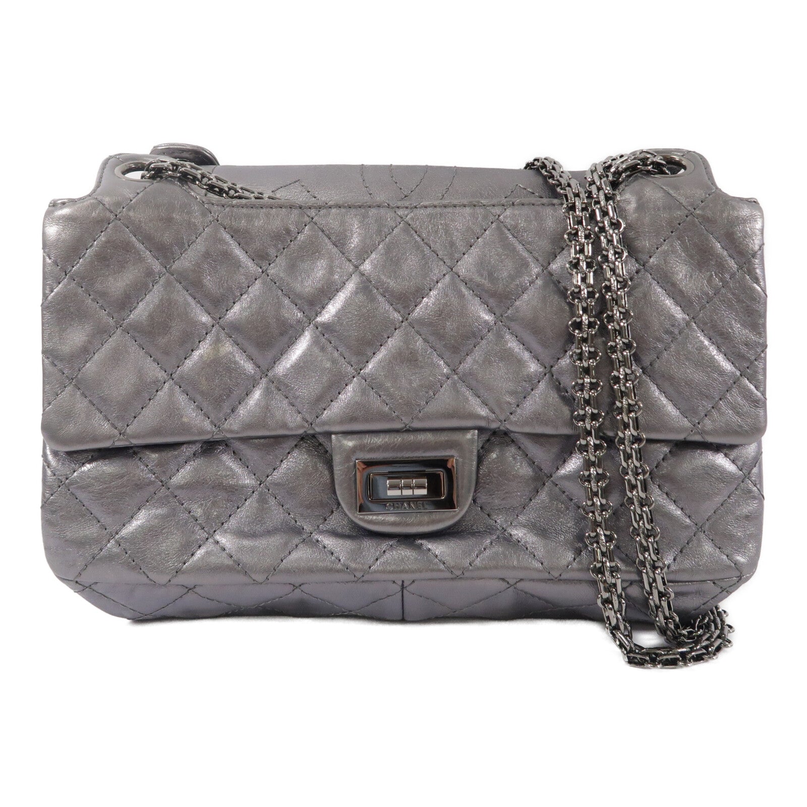 CHANEL 牛皮皮革2.55 Reissue Shoulder Bag鏈帶肩背袋