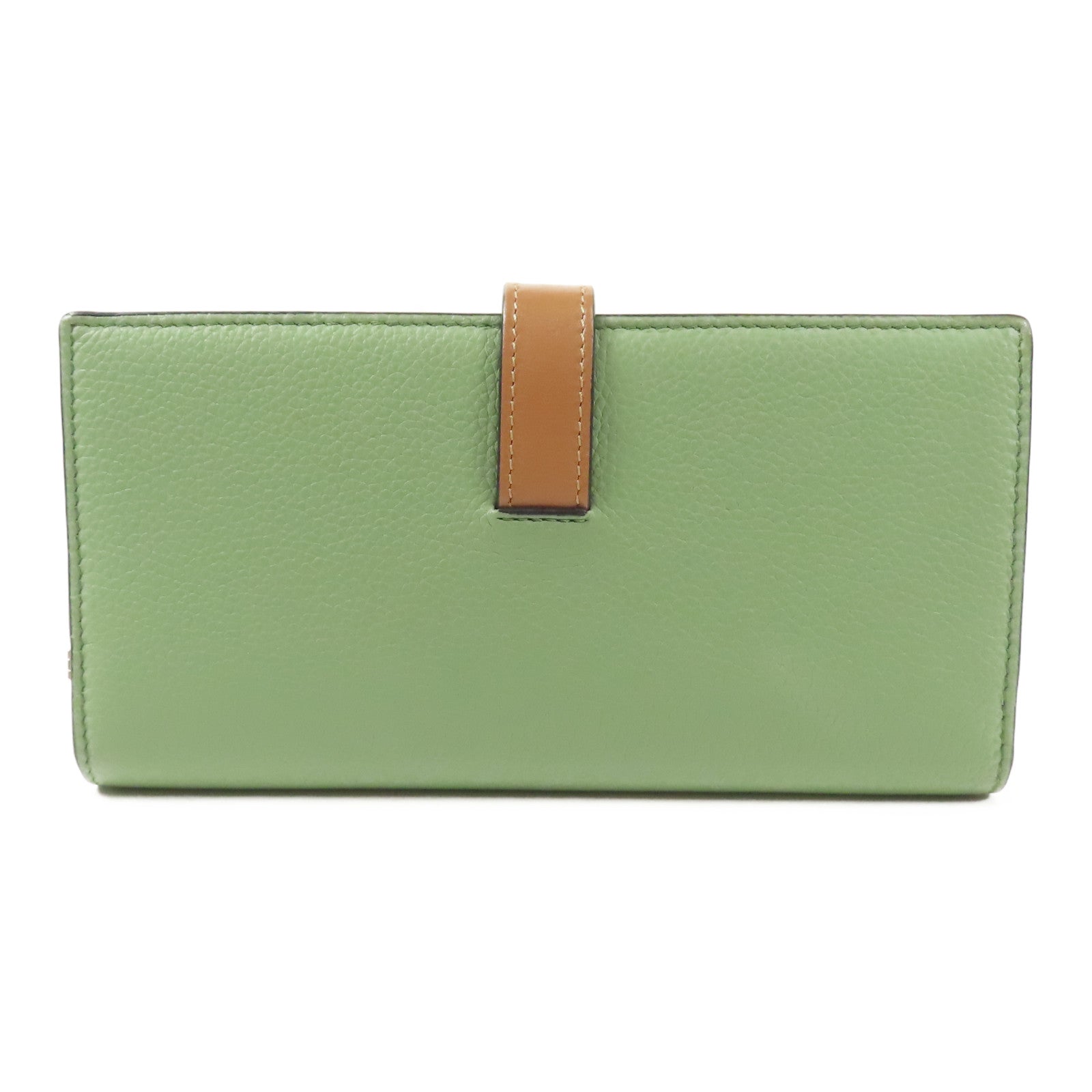 LOEWE 牛皮皮革Large Vertical Wallet銀扣長錢包