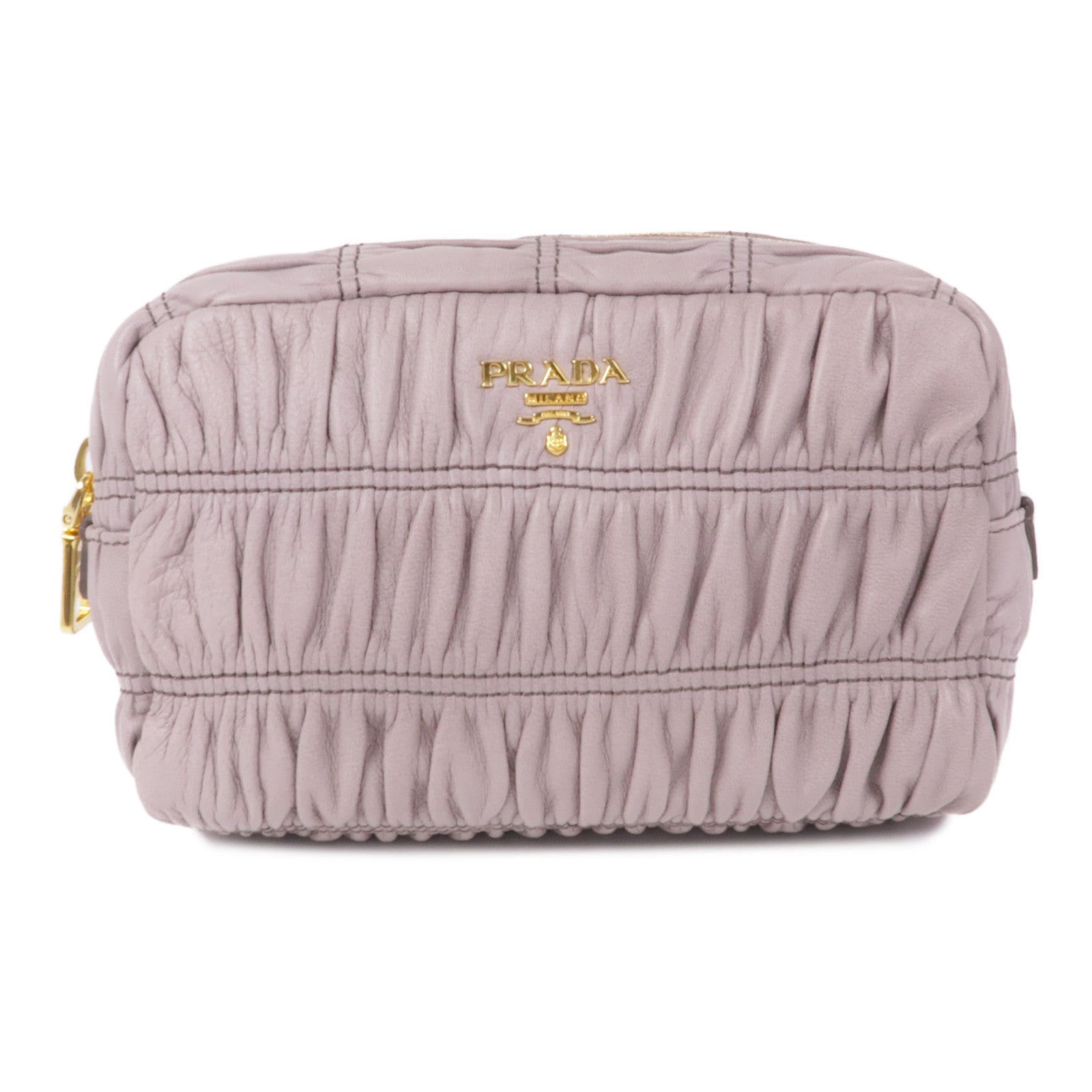 PRADA 牛皮皮革Clutch Bag金扣手拿包