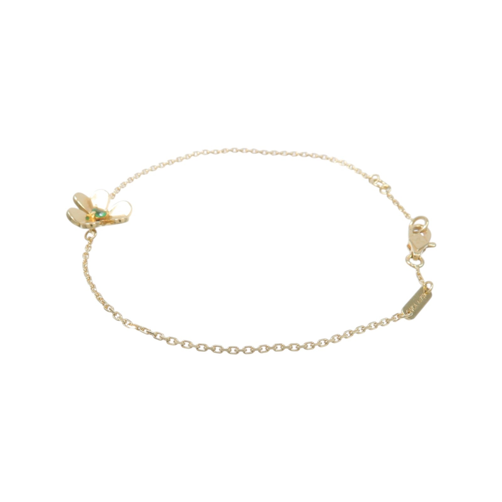 Van Cleef & Arpels 18K黃金Frivole Bracelet綠寶石手鏈