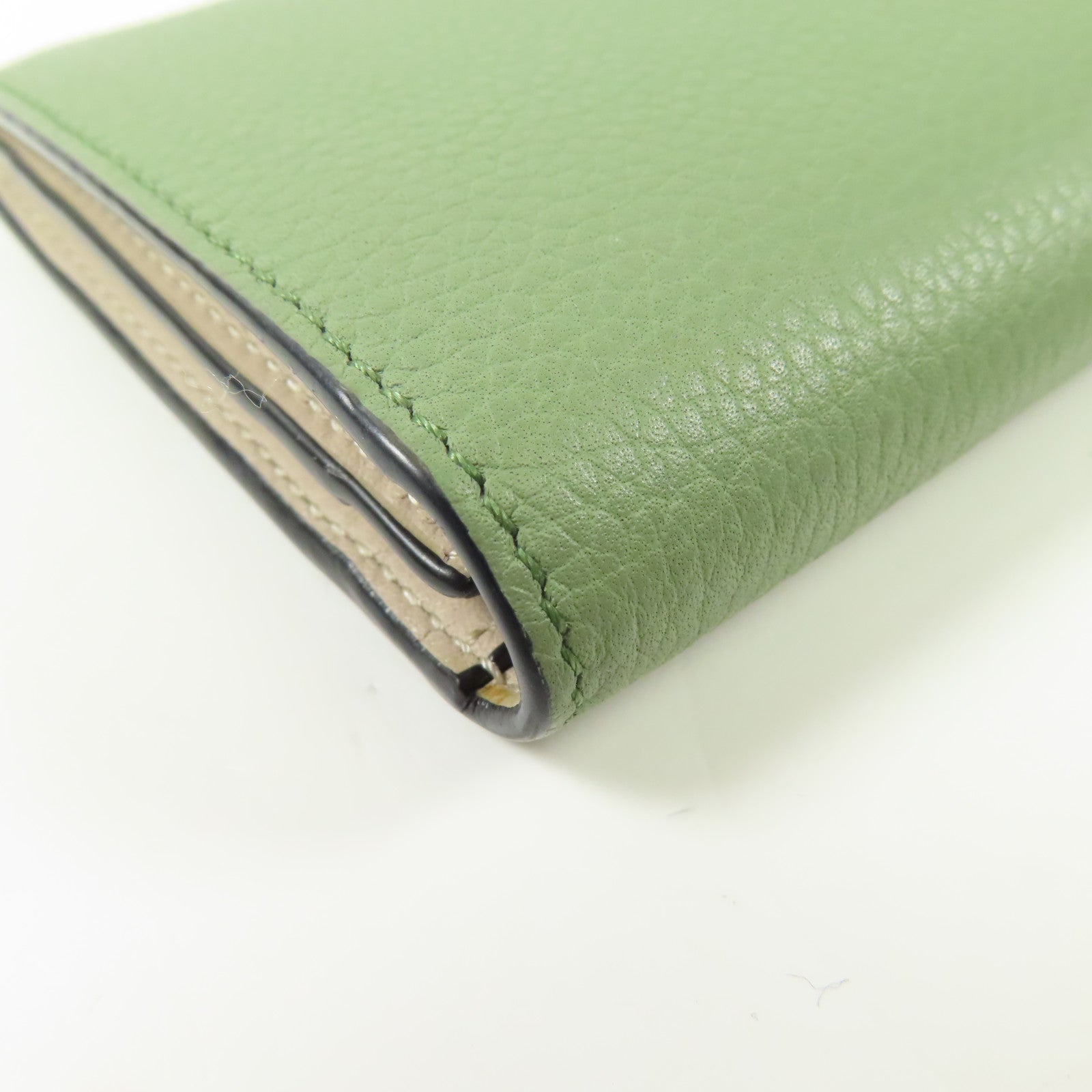 LOEWE 牛皮皮革Large Vertical Wallet銀扣長錢包