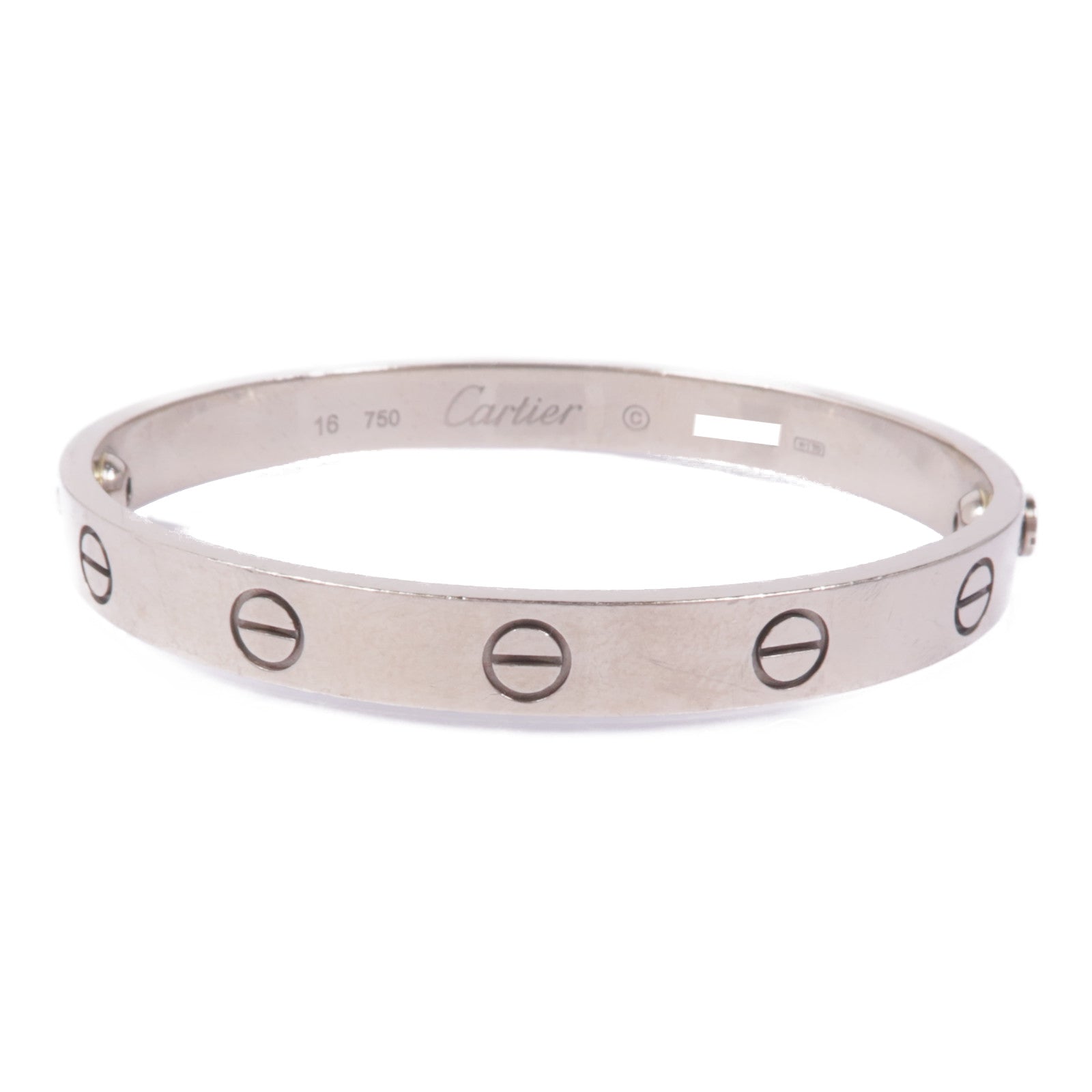 CARTIER 【激減優惠】18K白金Love Bracelet手鐲Cartier#16