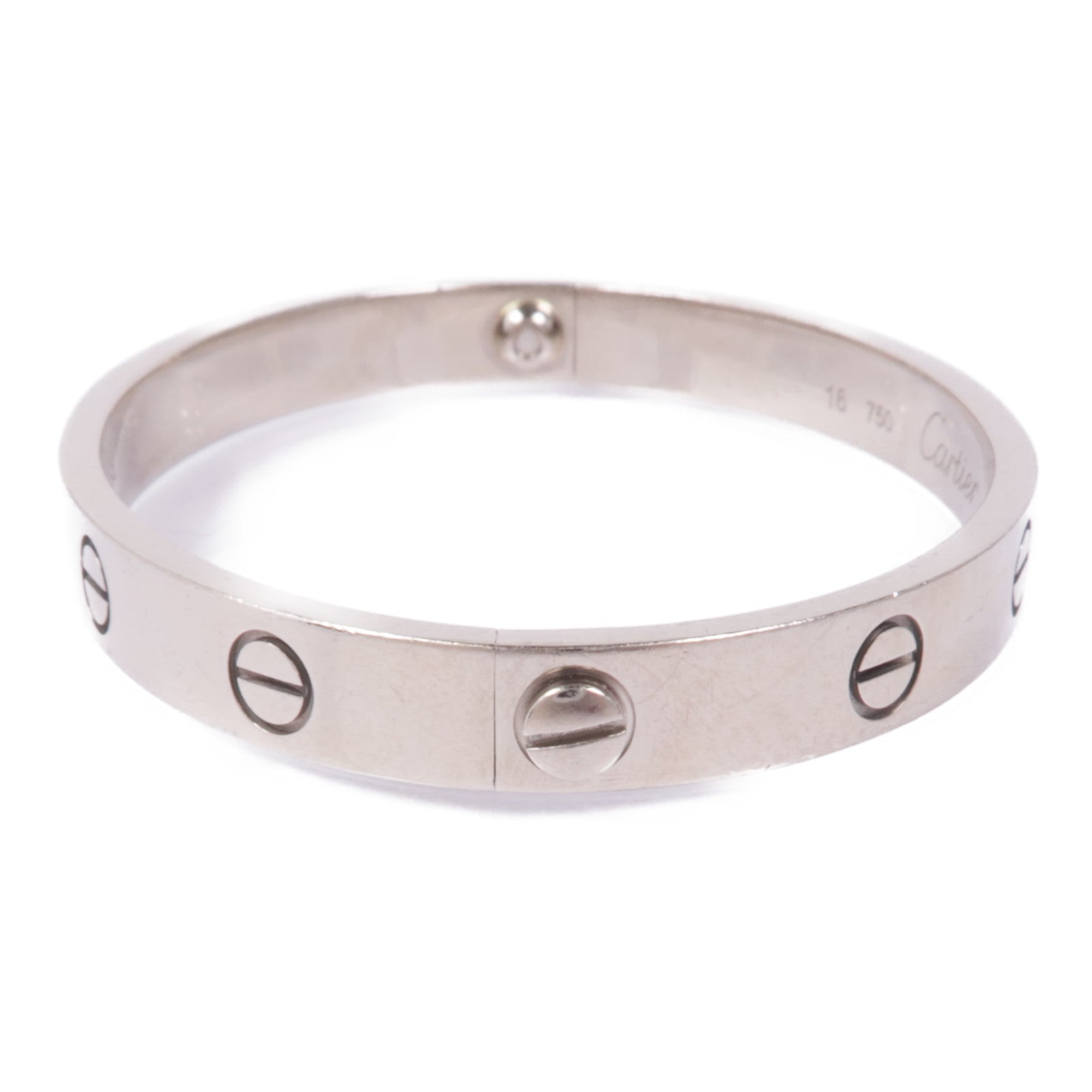 CARTIER 18K白金Love Bracelet手鐲Cartier#16