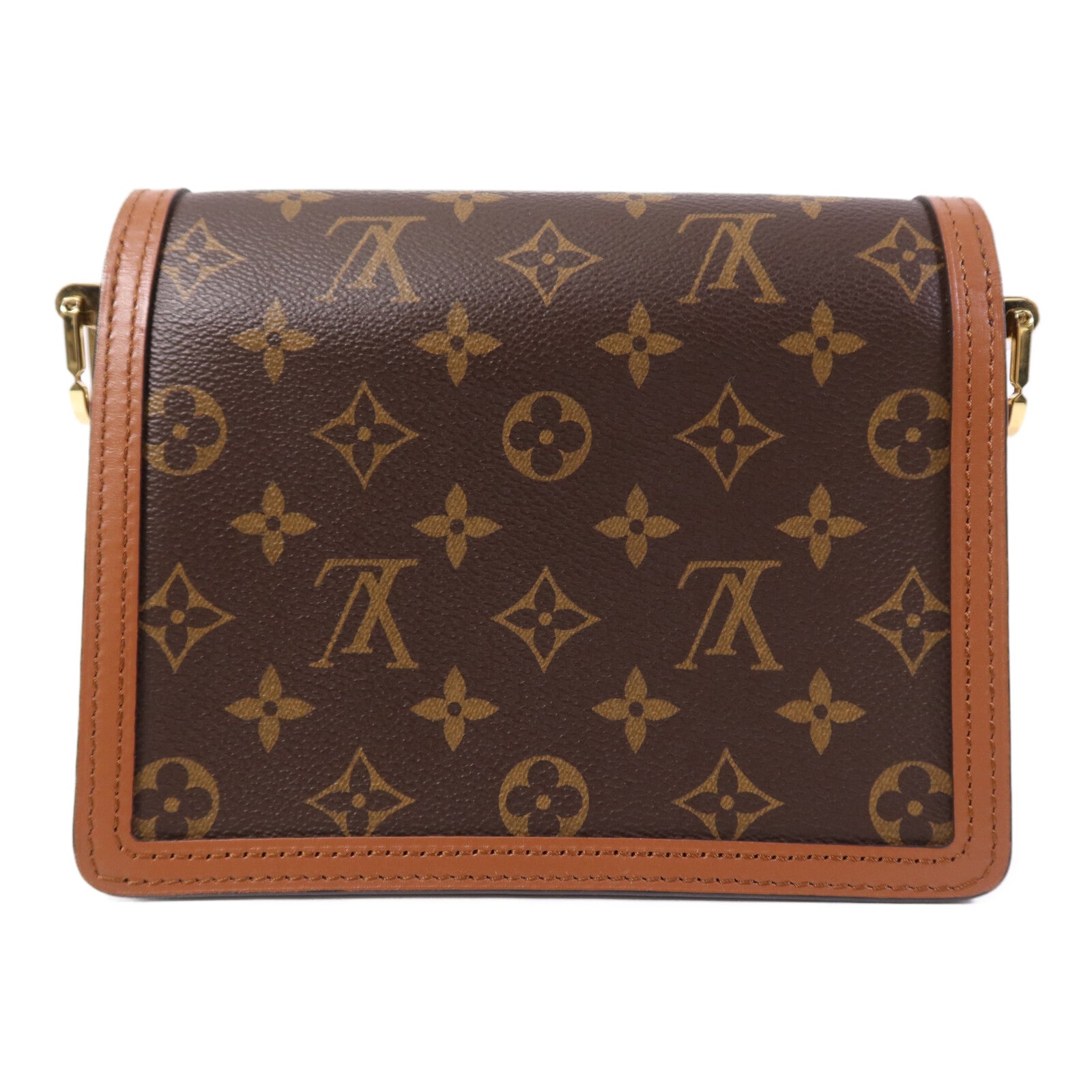 LOUIS VUITTON Monogram Reverse Mini Dauphine金扣肩背袋