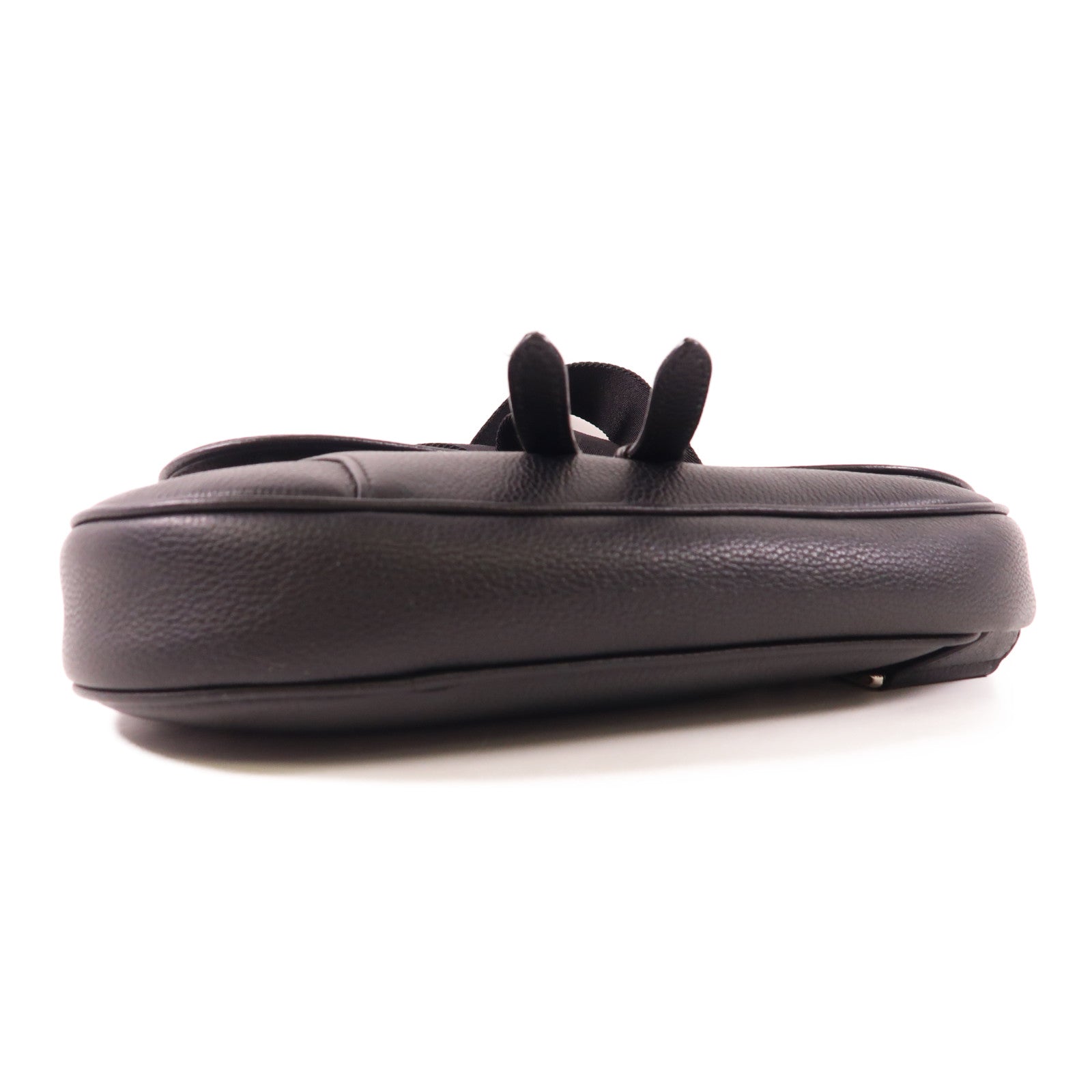 Dior 牛皮皮革Saddle Bag銀扣肩背袋