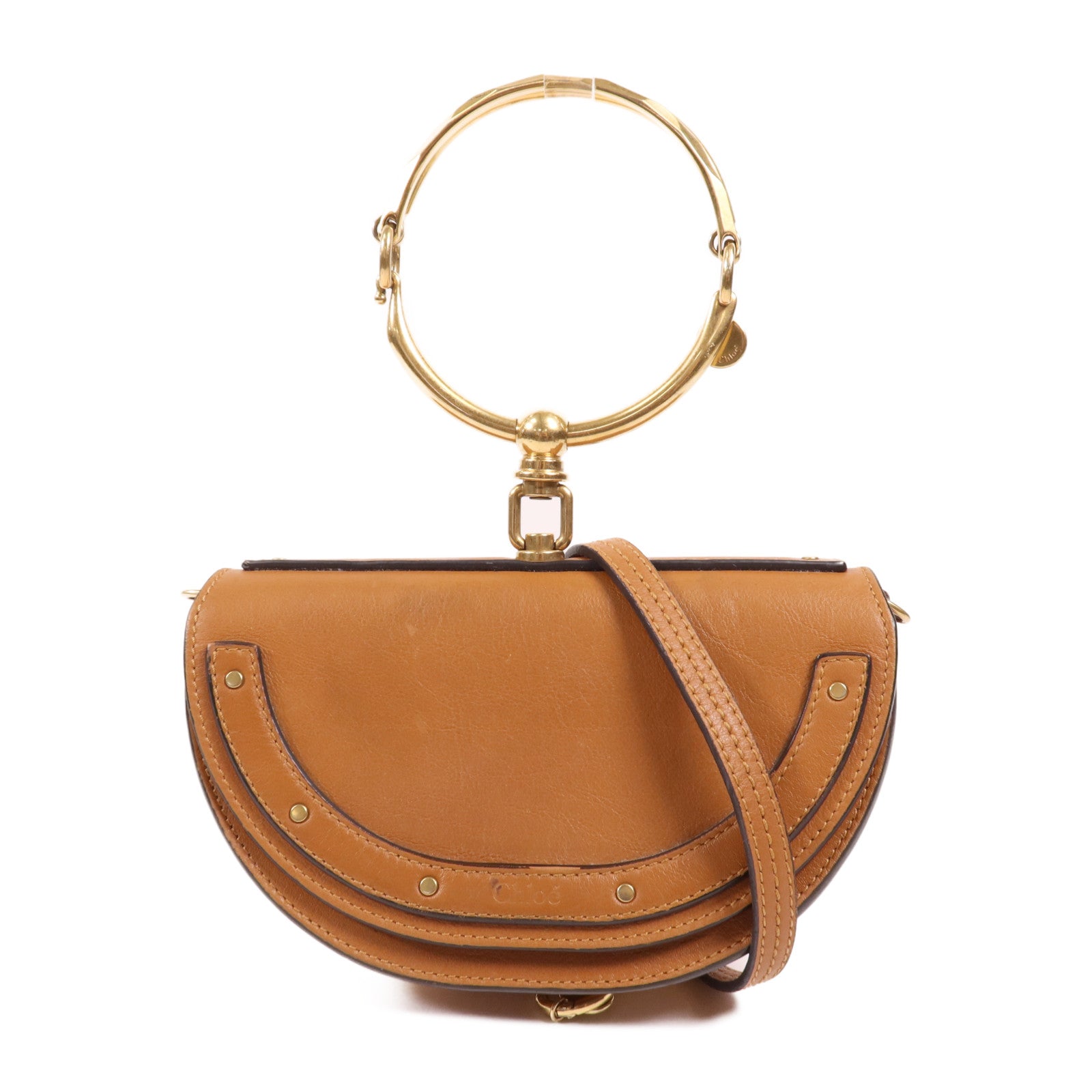 Chloe 牛皮皮革Shoulder Bag金扣手挽肩背兩用袋