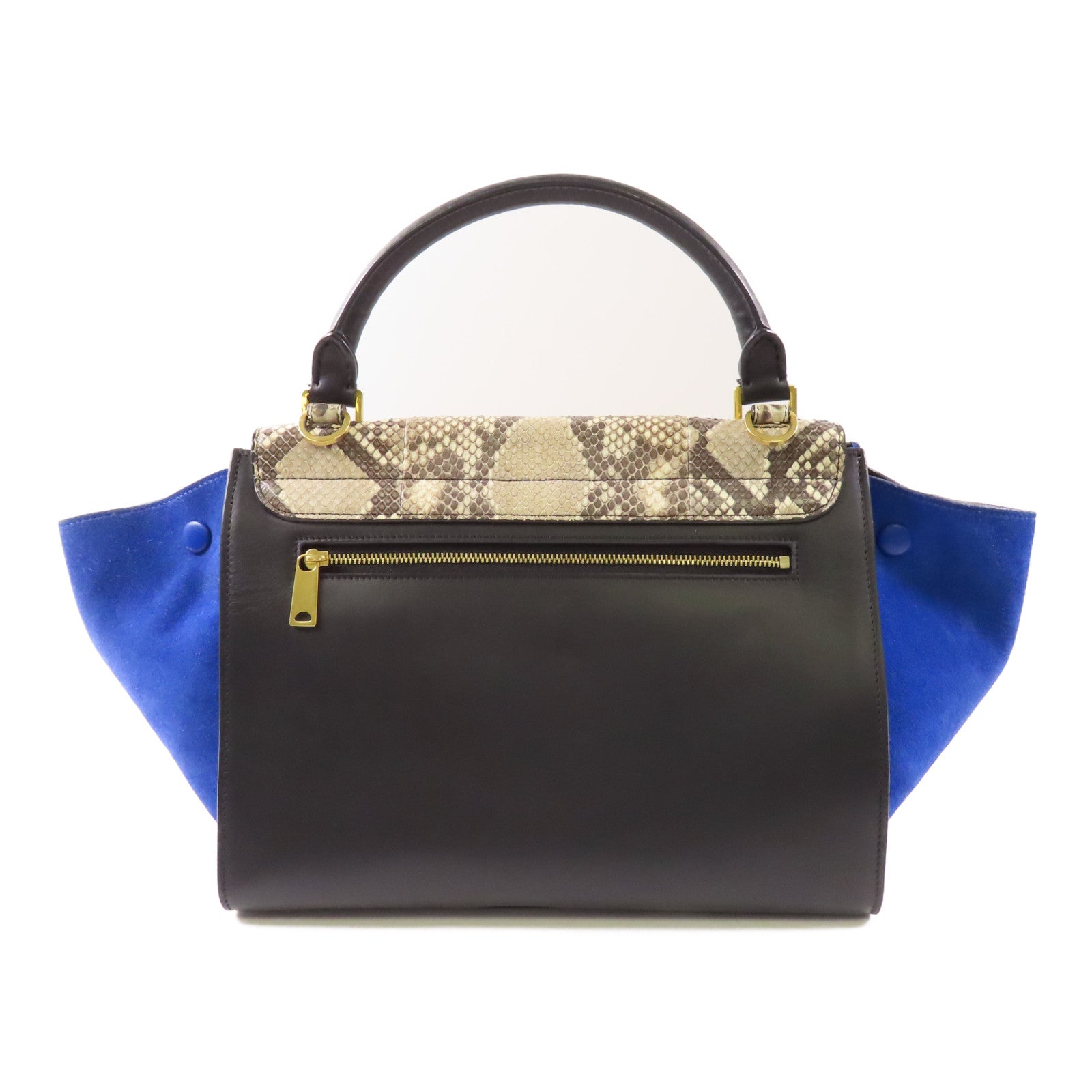 CELINE 【激減優惠】牛皮皮革/蛇皮皮革/麂皮皮革Trapeze金扣手挽肩背兩用袋