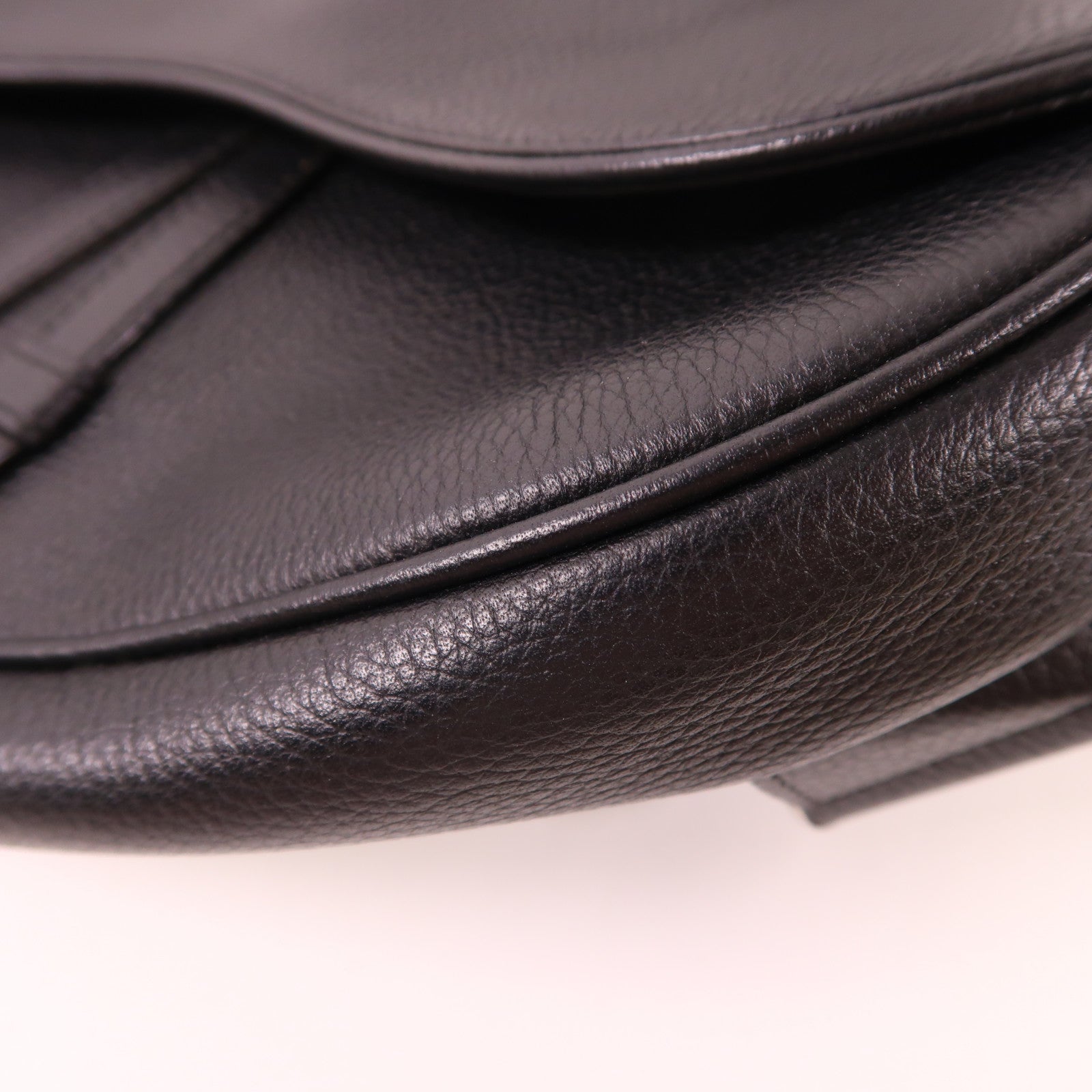 Dior 牛皮皮革Saddle Bag銀扣肩背袋