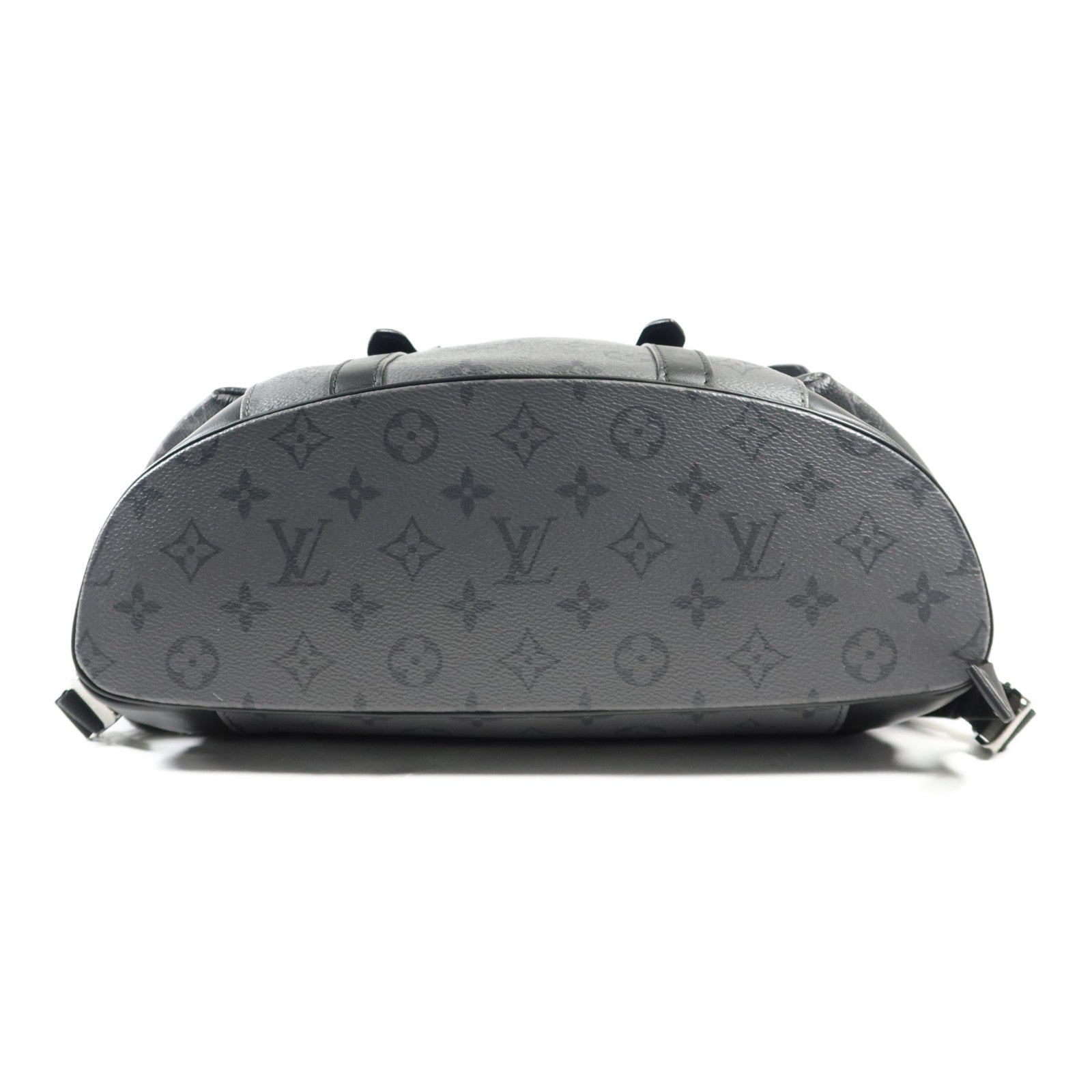 LOUIS VUITTON Monogram Eclipse Christopher MM銀扣背包
