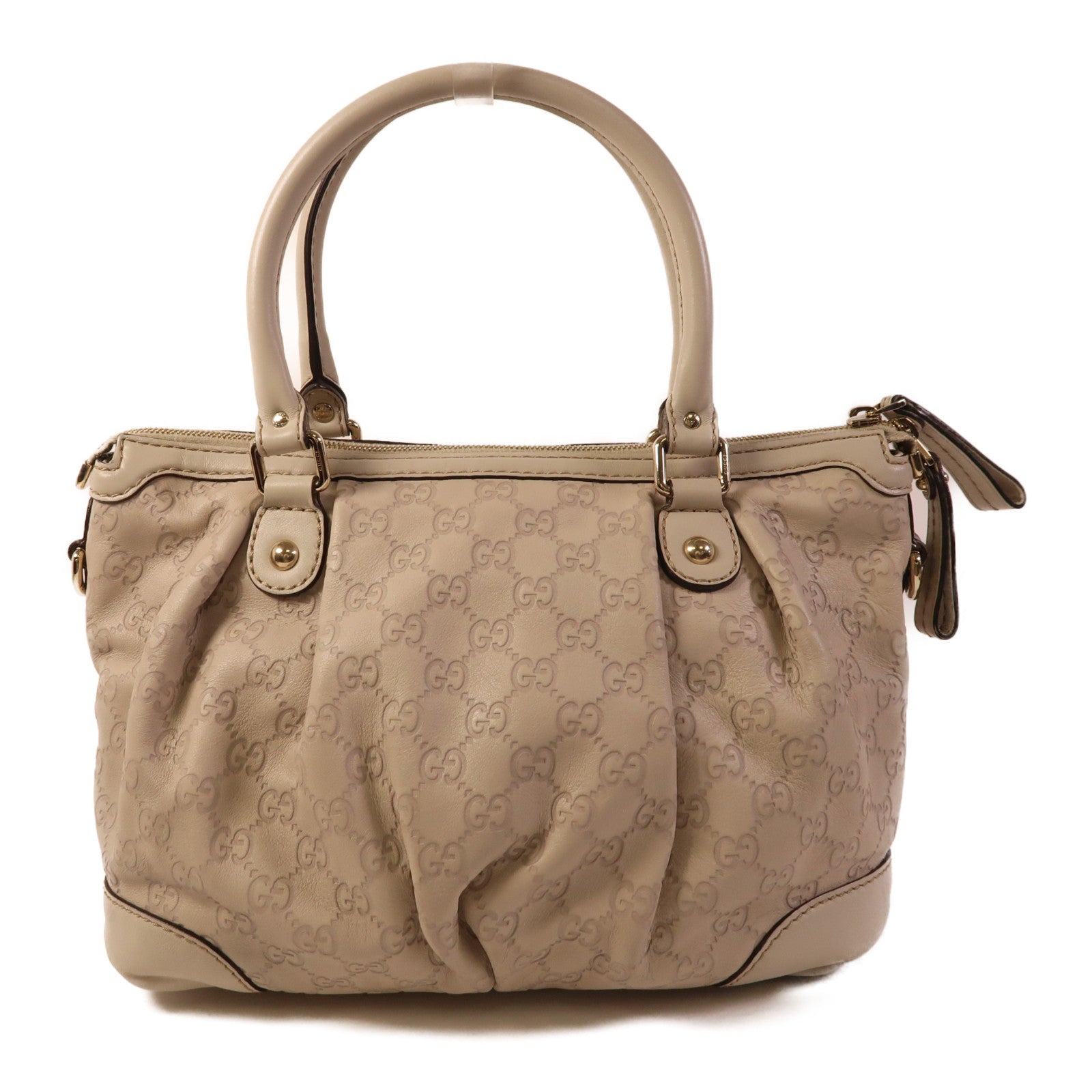 GUCCI 牛皮皮革2 Way Shoulder金扣手挽肩背兩用袋