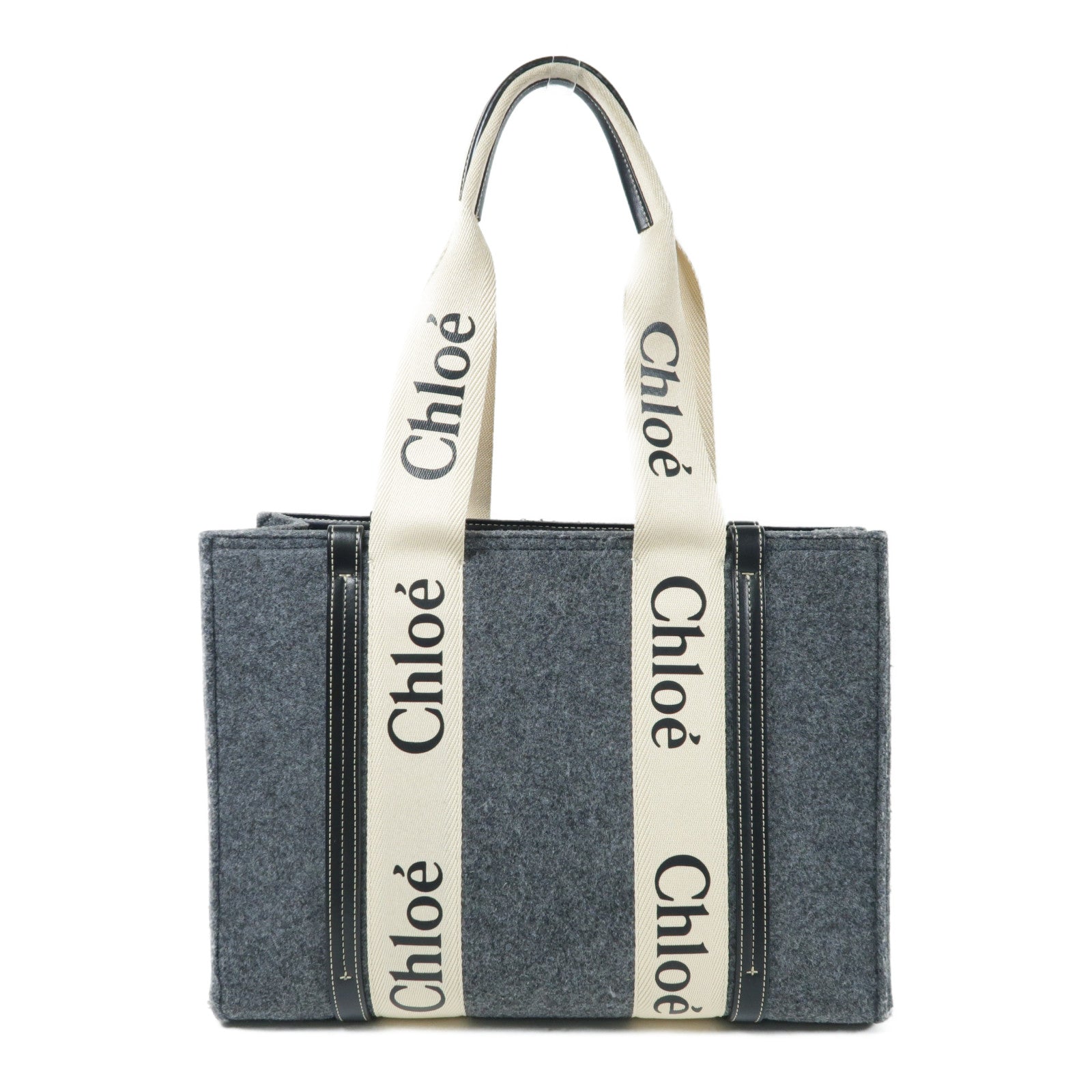 Chloe 羊毛毯Woody Medium Tote肩背袋