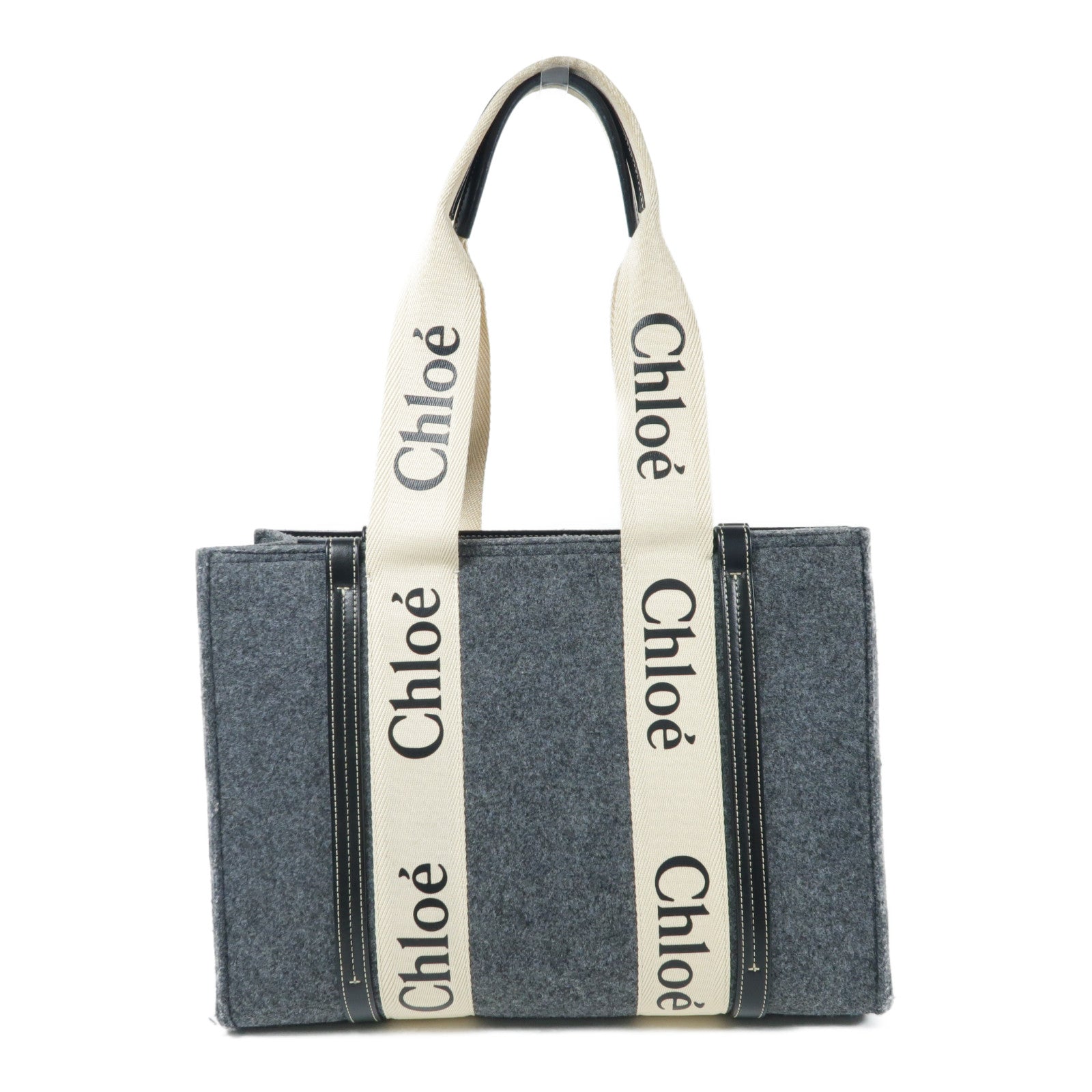 Chloe 羊毛毯Woody Medium Tote肩背袋