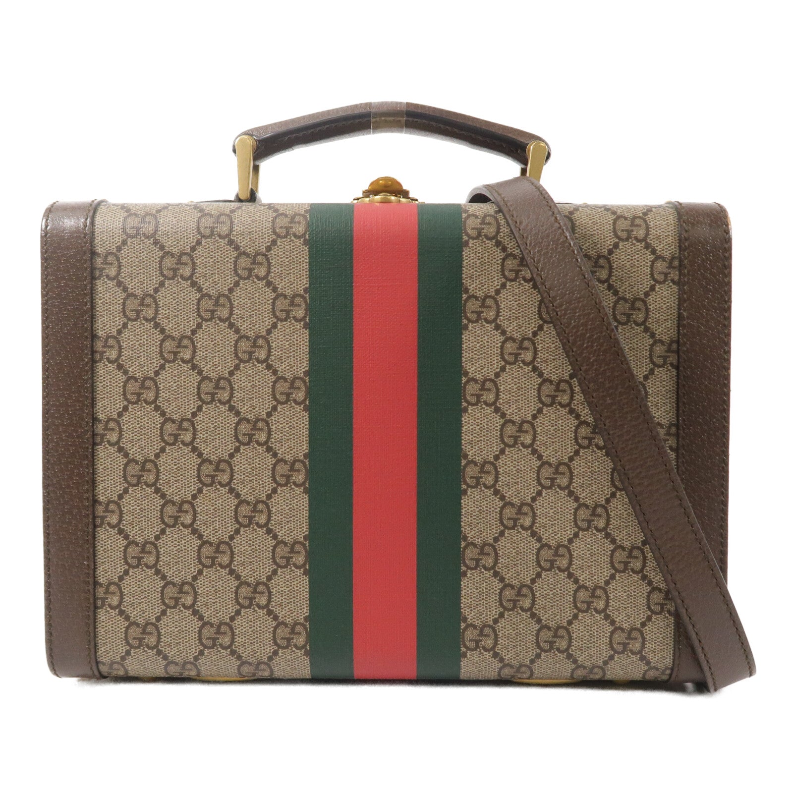 GUCCI 塗層帆布GG Supreme Savoy Medium手挽肩背兩用袋