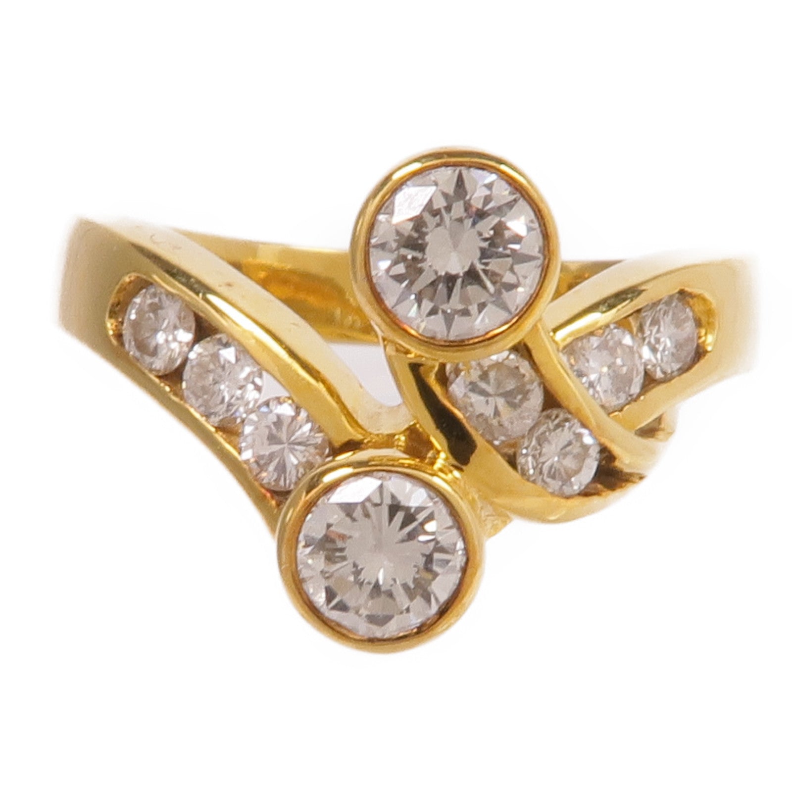 JEWELRY 【激減優惠】14K黃金Diamond Ring鑽石戒指US#4.25