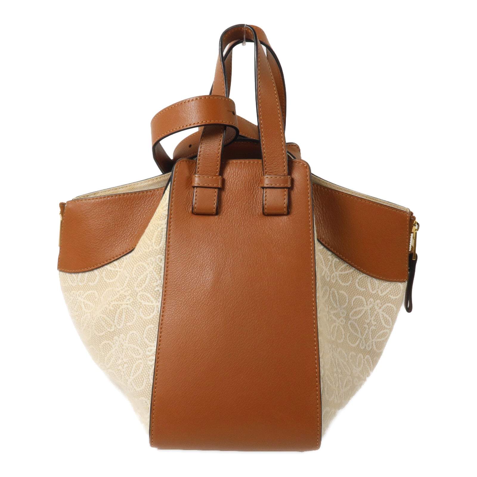 LOEWE 帆布/牛皮皮革Hammock Medium手挽肩背兩用袋