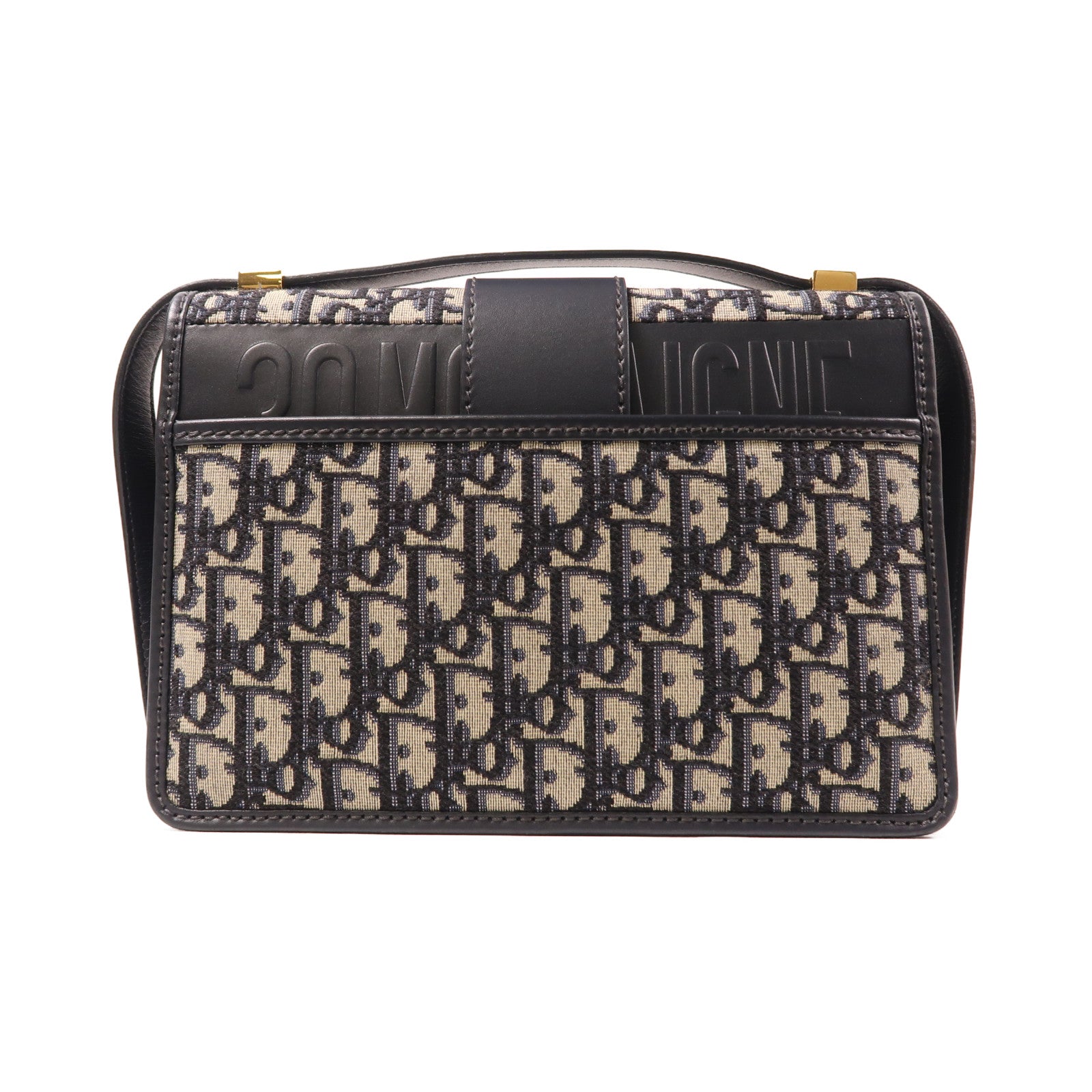 Dior 帆布30 Montaigne金扣肩背袋