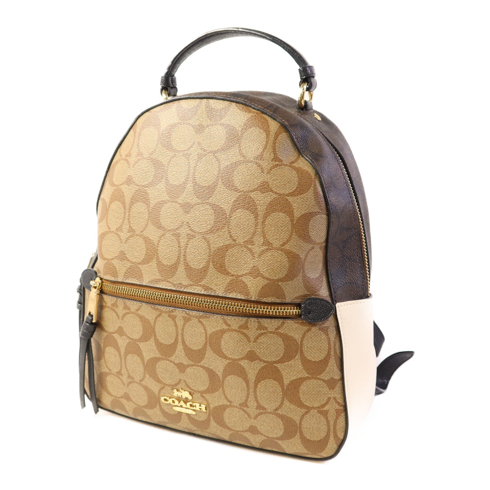 COACH 塗層帆布Backpack金扣背包