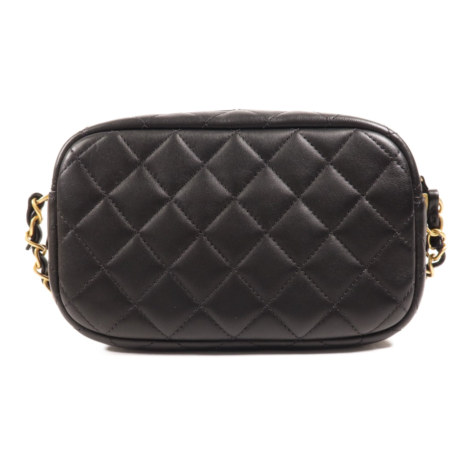 CHANEL 羊皮皮革Chain Shoulder金扣鏈帶肩背袋