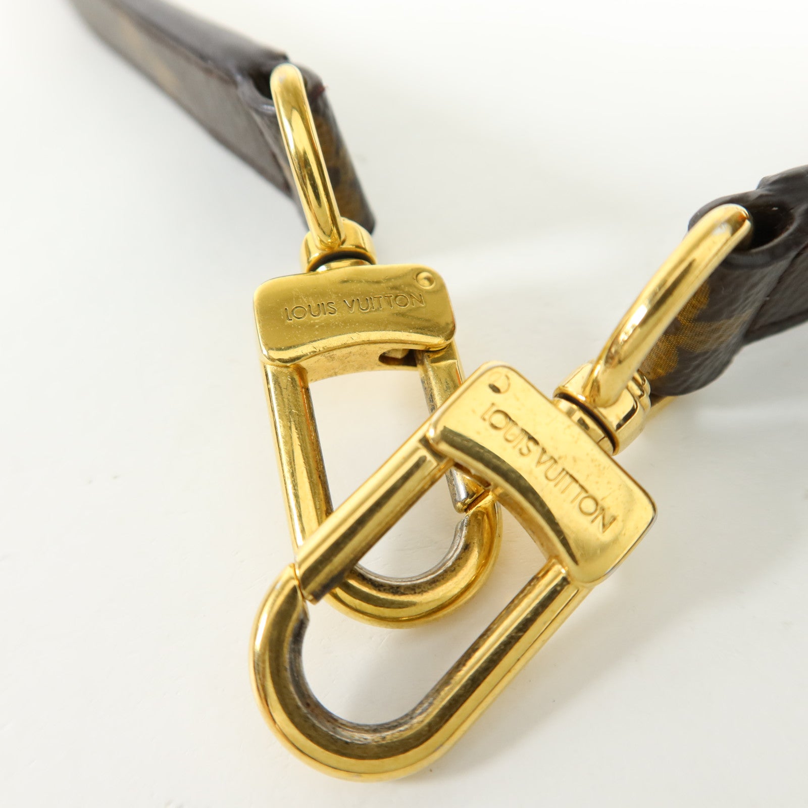 LOUIS VUITTON Monogram Pallas金扣手挽肩背兩用袋棕色/紅色