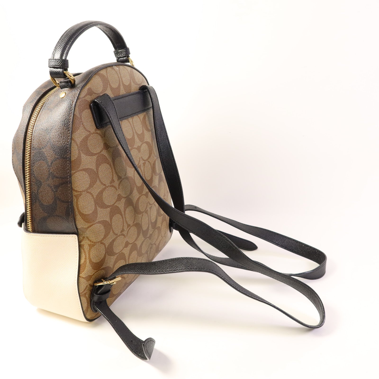 COACH 塗層帆布Backpack金扣背包