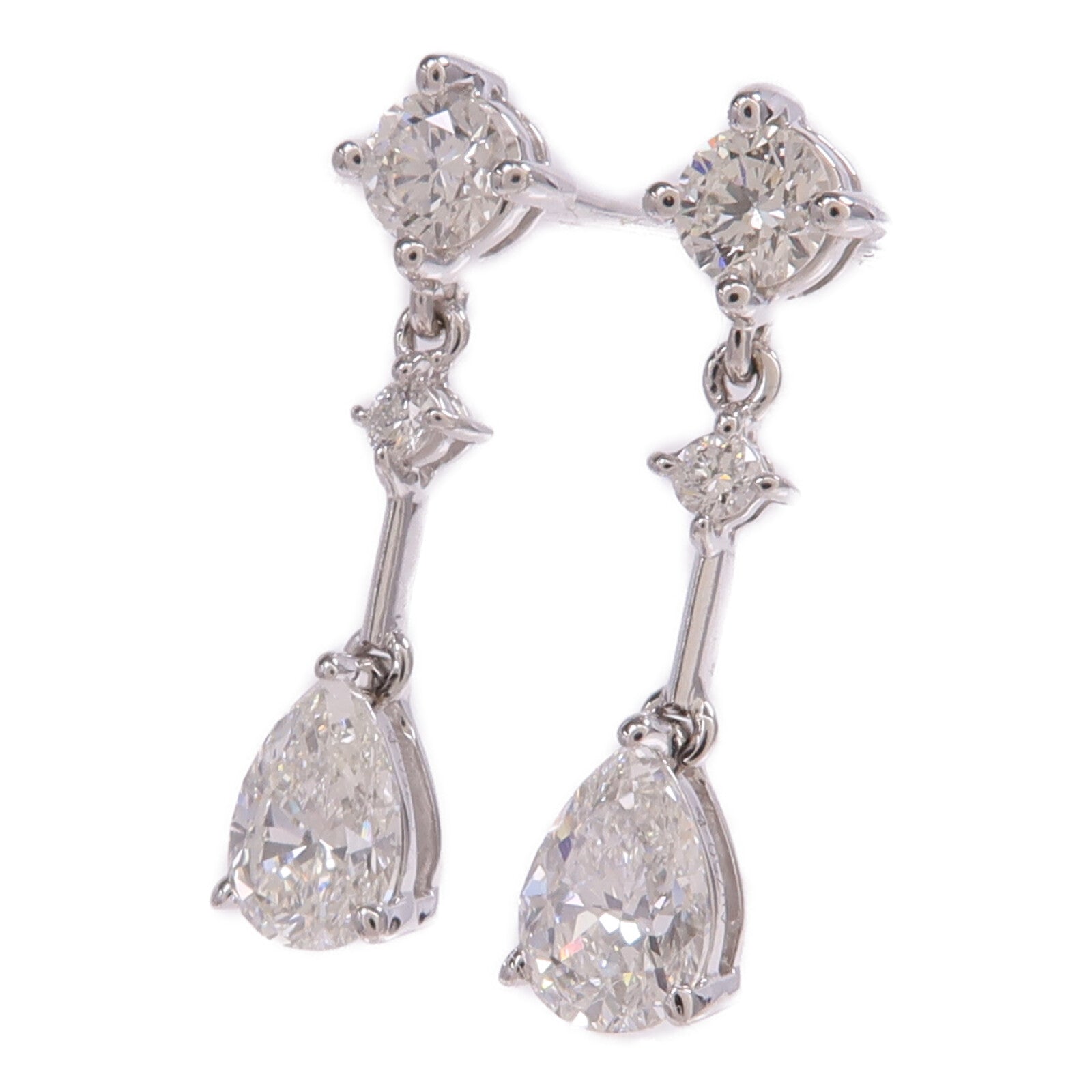 JEWELRY 18K白金Diamond Earrings鑽石耳環