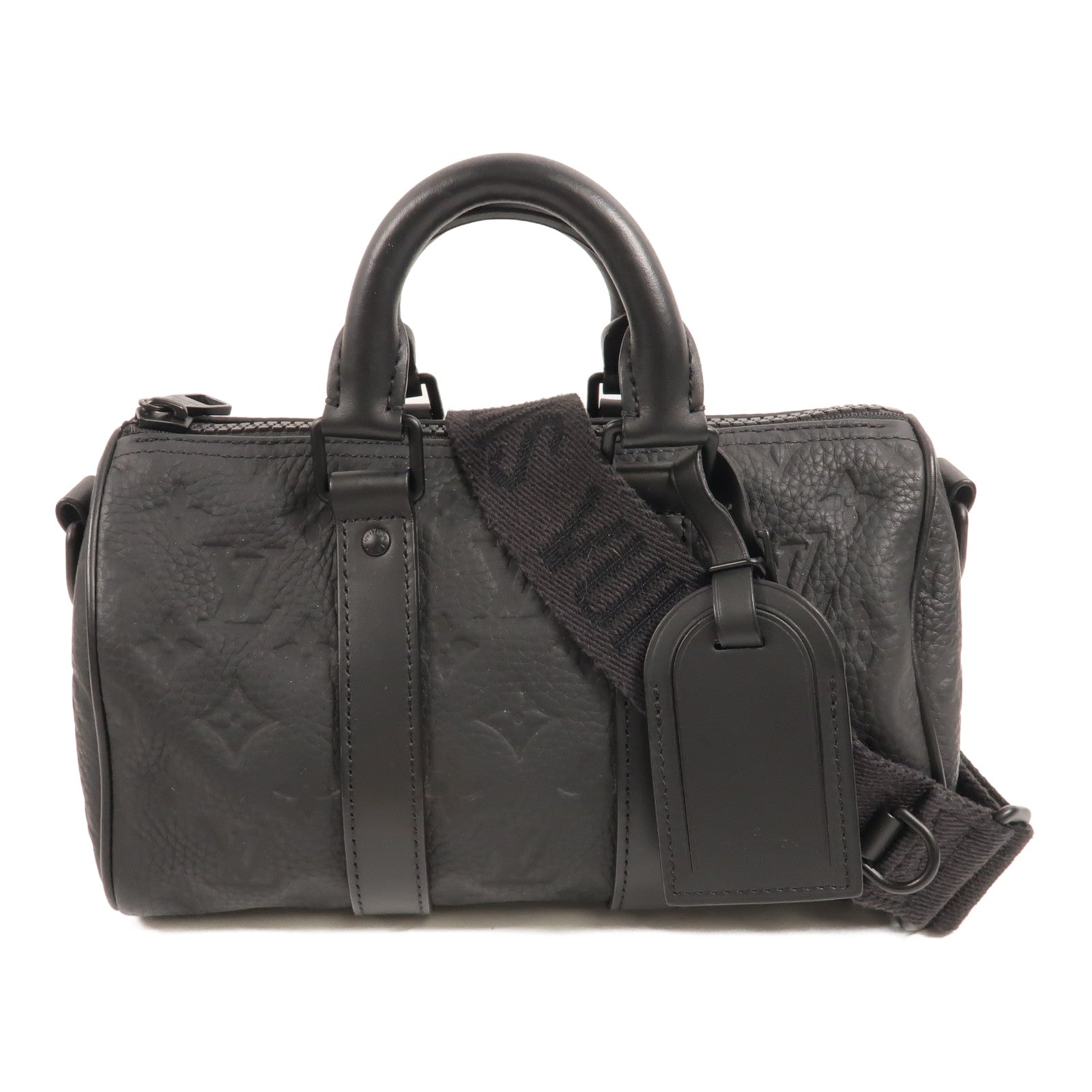LOUIS VUITTON Monogram Taurillon Keepall Bandouliere 25手挽肩背兩用袋