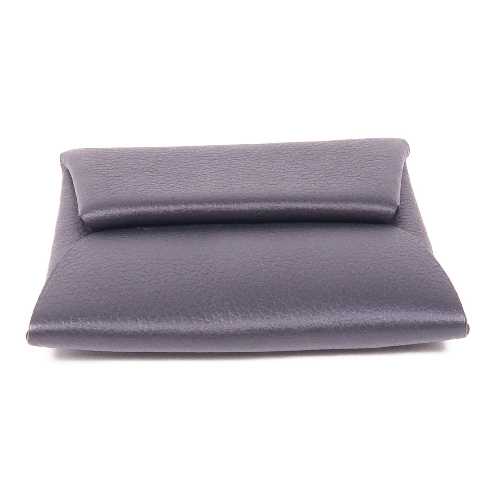 HERMES Evercolor皮革Coin Case銀扣零錢包Noir