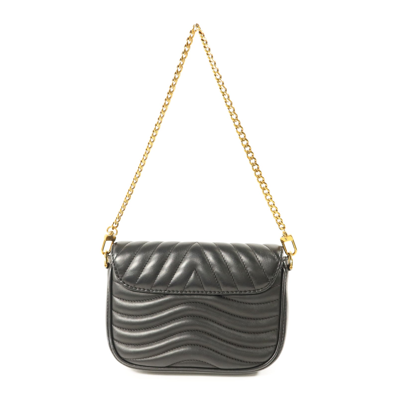 LOUIS VUITTON 牛皮皮革New Wave金扣手挽鏈帶肩背兩用袋