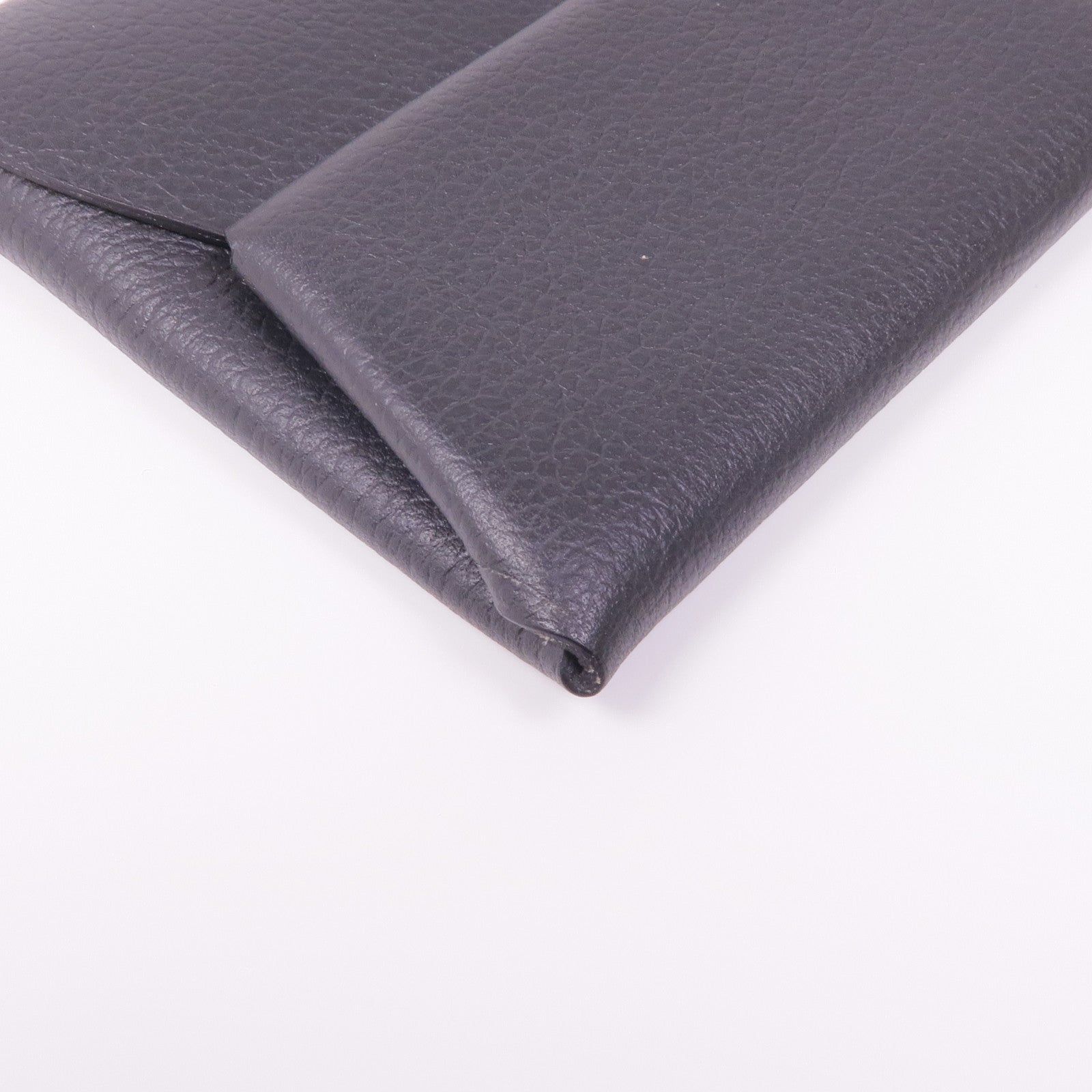 HERMES Evercolor皮革Coin Case銀扣零錢包Noir