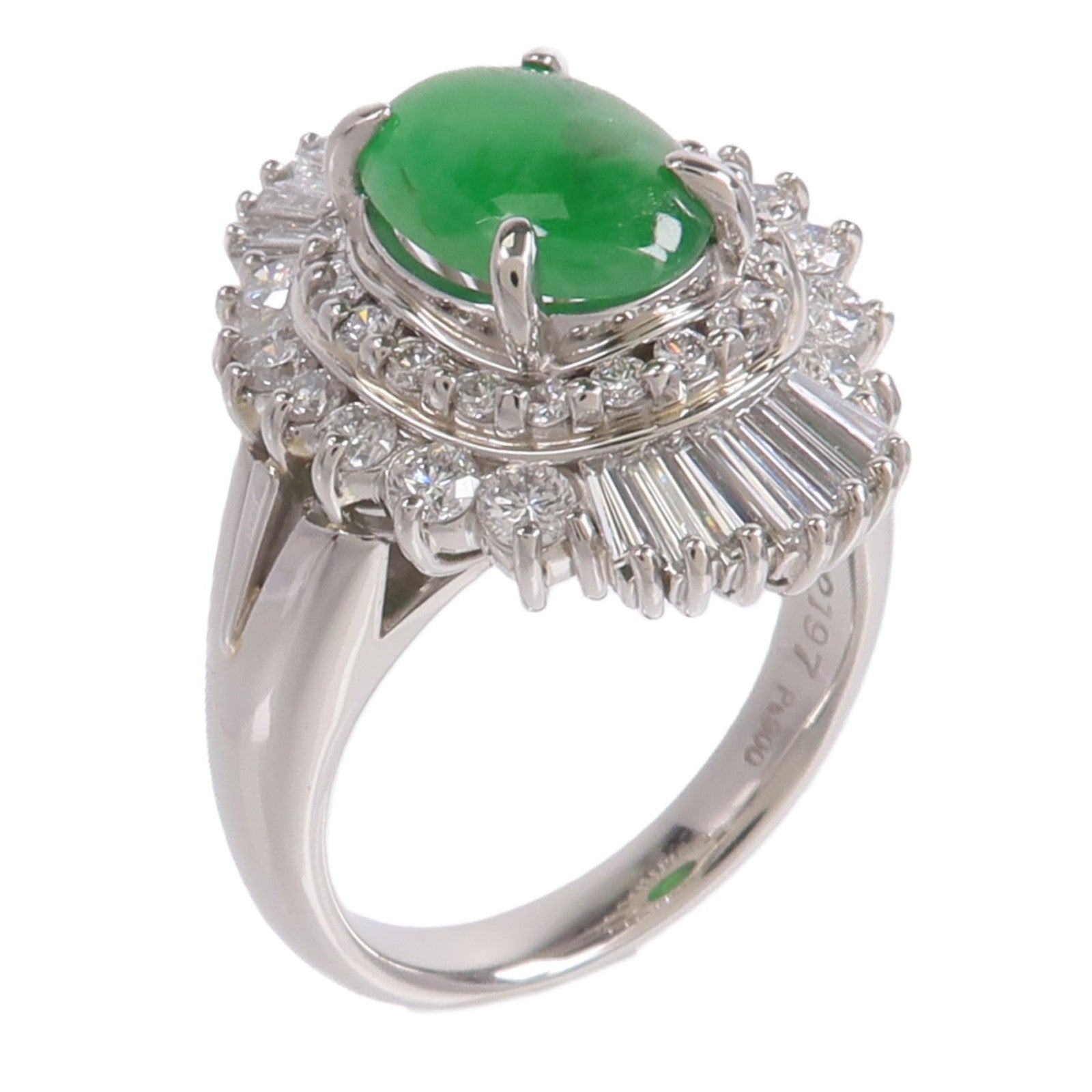 JEWELRY PT900鉑金Jade Diamond Ring翡翠/鑽石戒指
