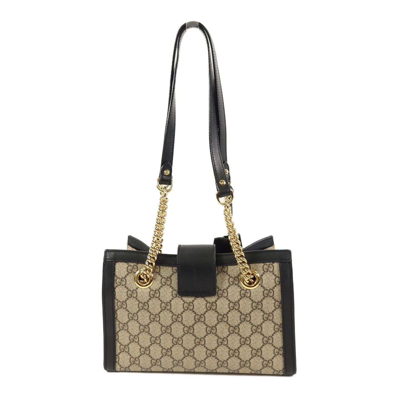 GUCCI 塗層帆布Padlock Small鏈帶肩背袋
