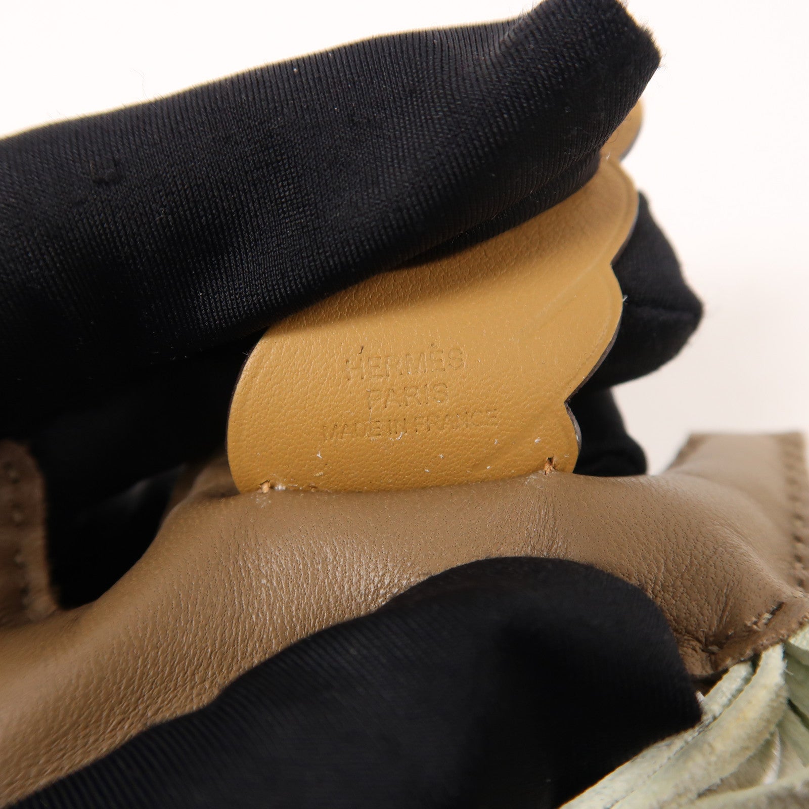 HERMES Milo/Swift皮革Rodeo Pegase PM掛飾Etoupe/Biscuit