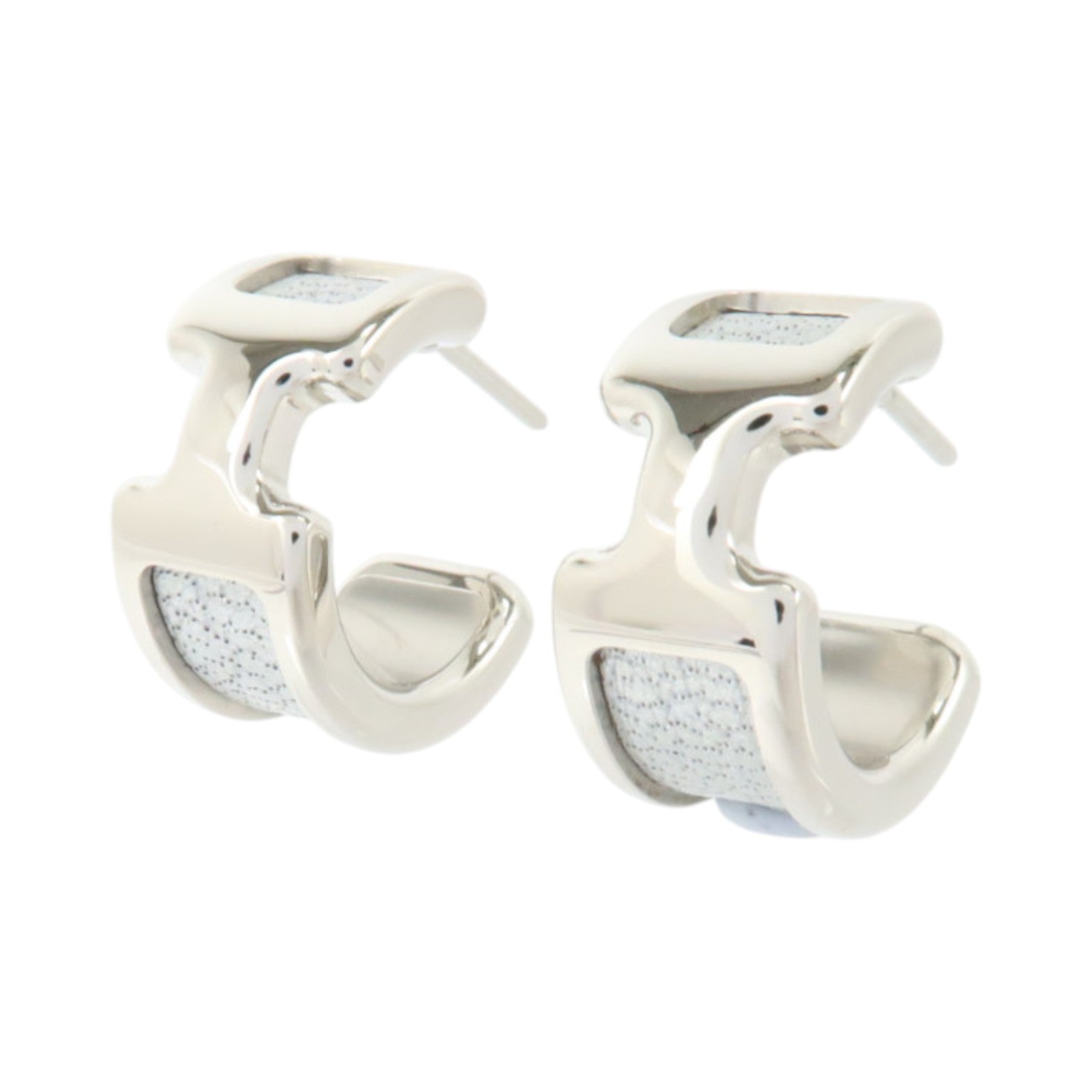 HERMES Chevre皮革/金屬Olympe Earring耳環