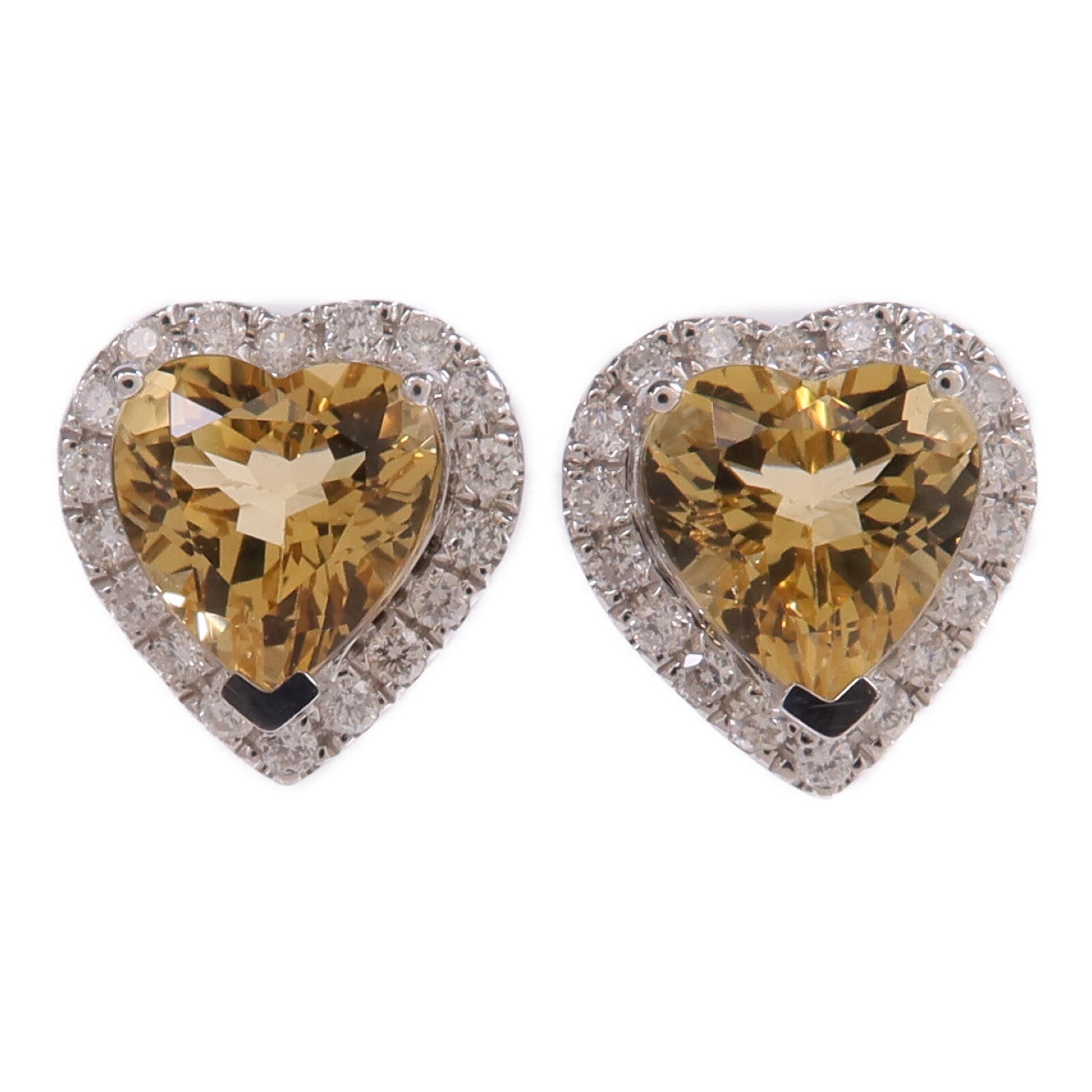 JEWELRY 【激減優惠】14K白金Crystal Diamond Earrings水晶/鑽石耳環