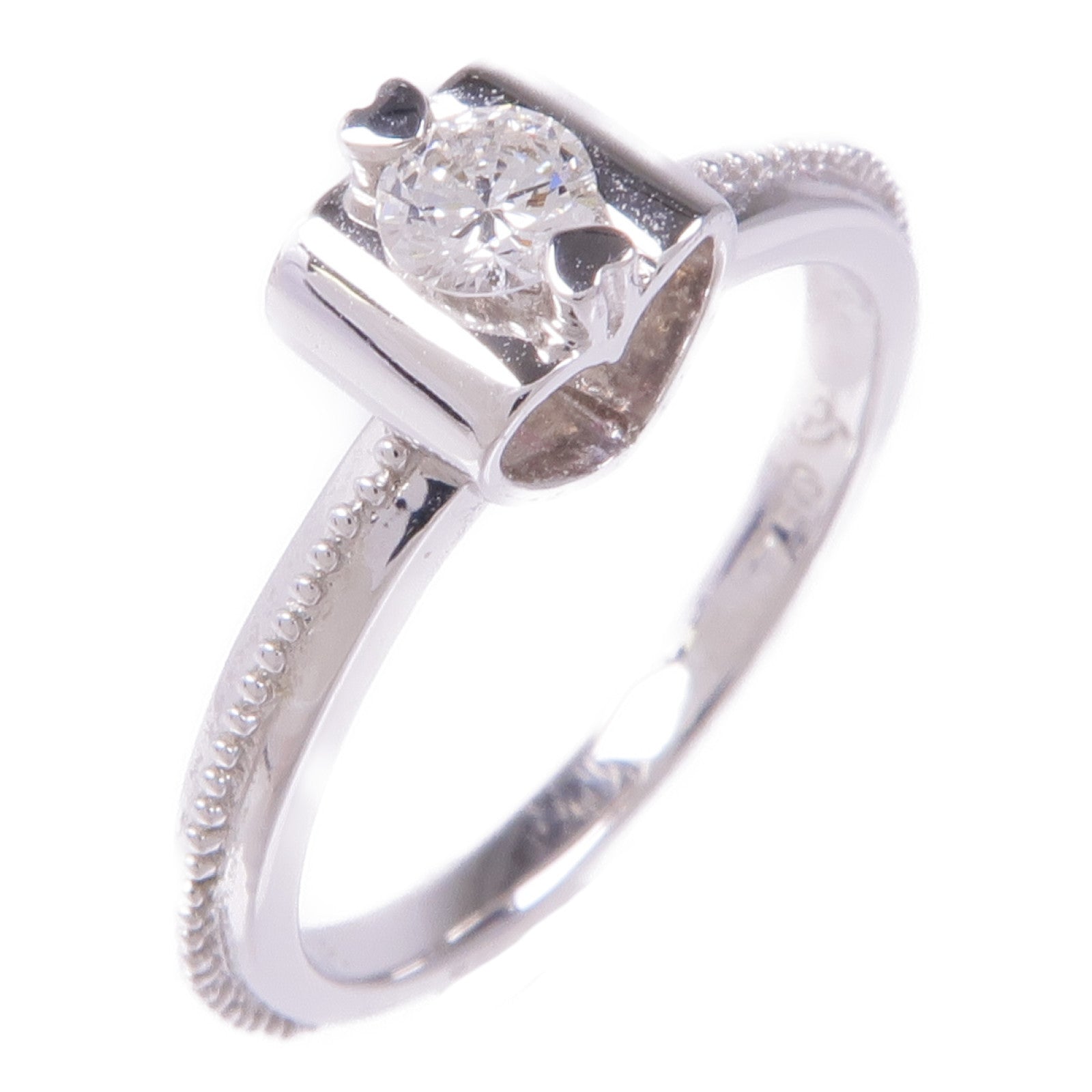JEWELRY Diamond Ring 18K White Gold US#6