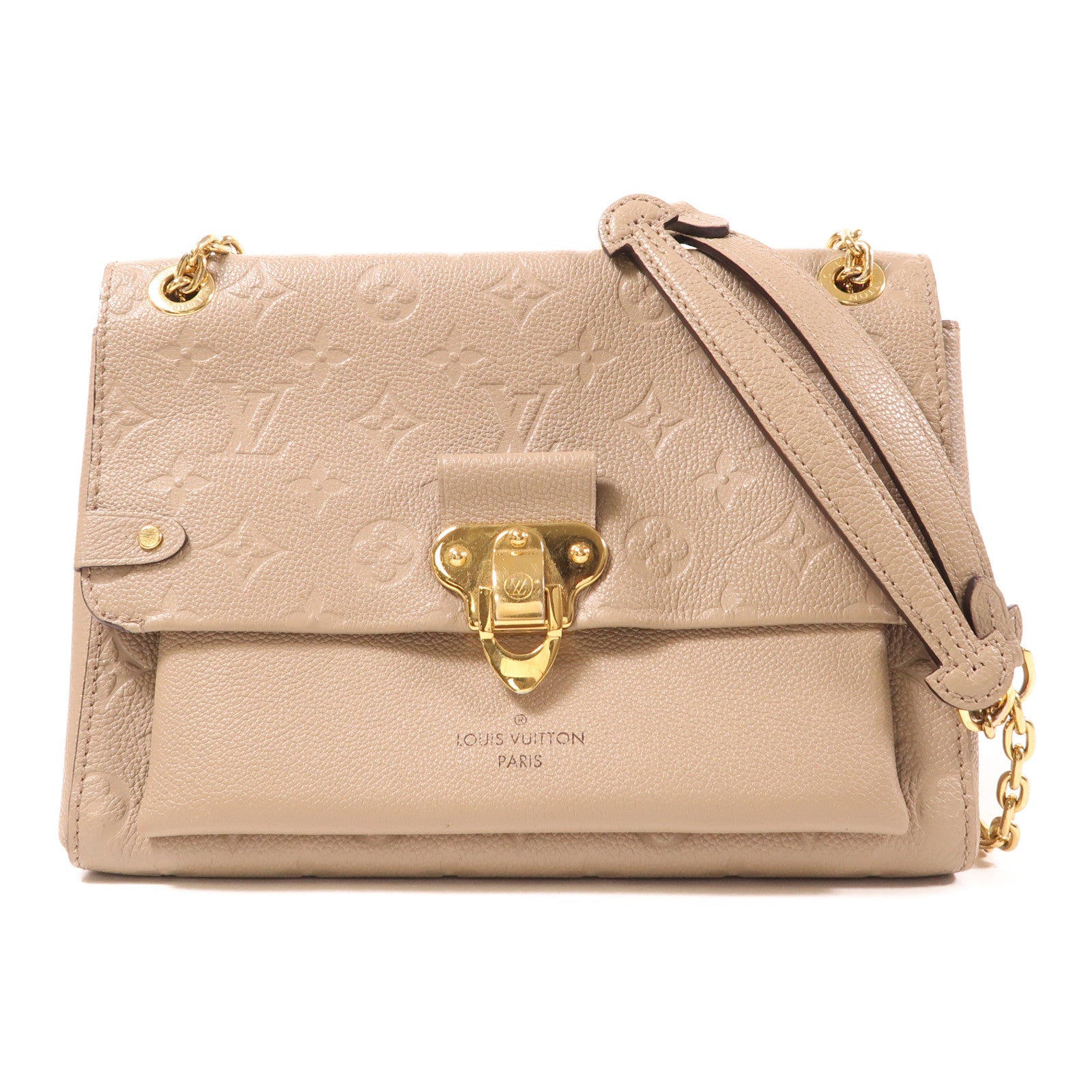 LOUIS VUITTON LV GHW Vavin PM Shoulder Bag M44929 Monogram Empreinte Beige