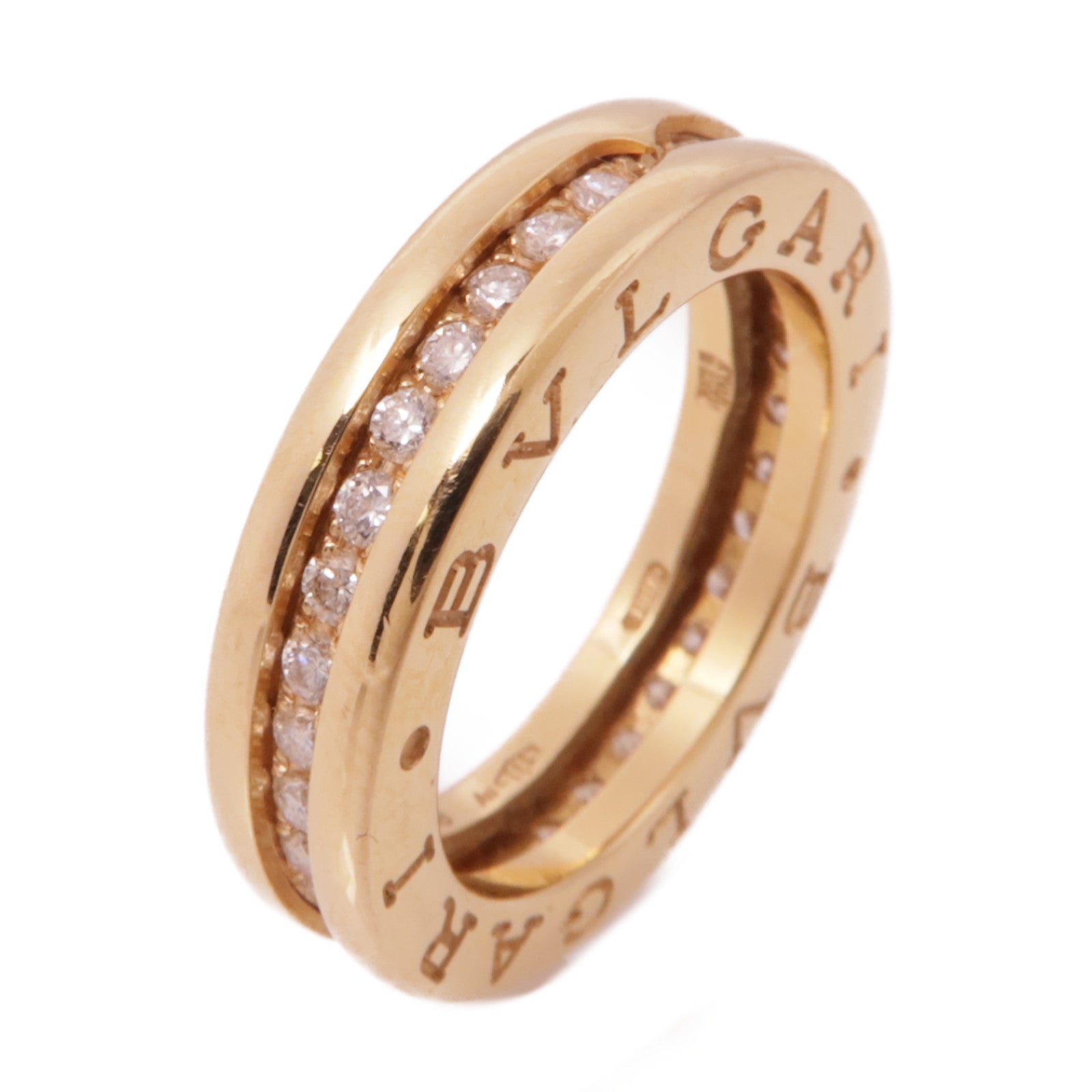 BVLGARI B-zero1 Diamond Ring 18K Yellow Gold US#4.75