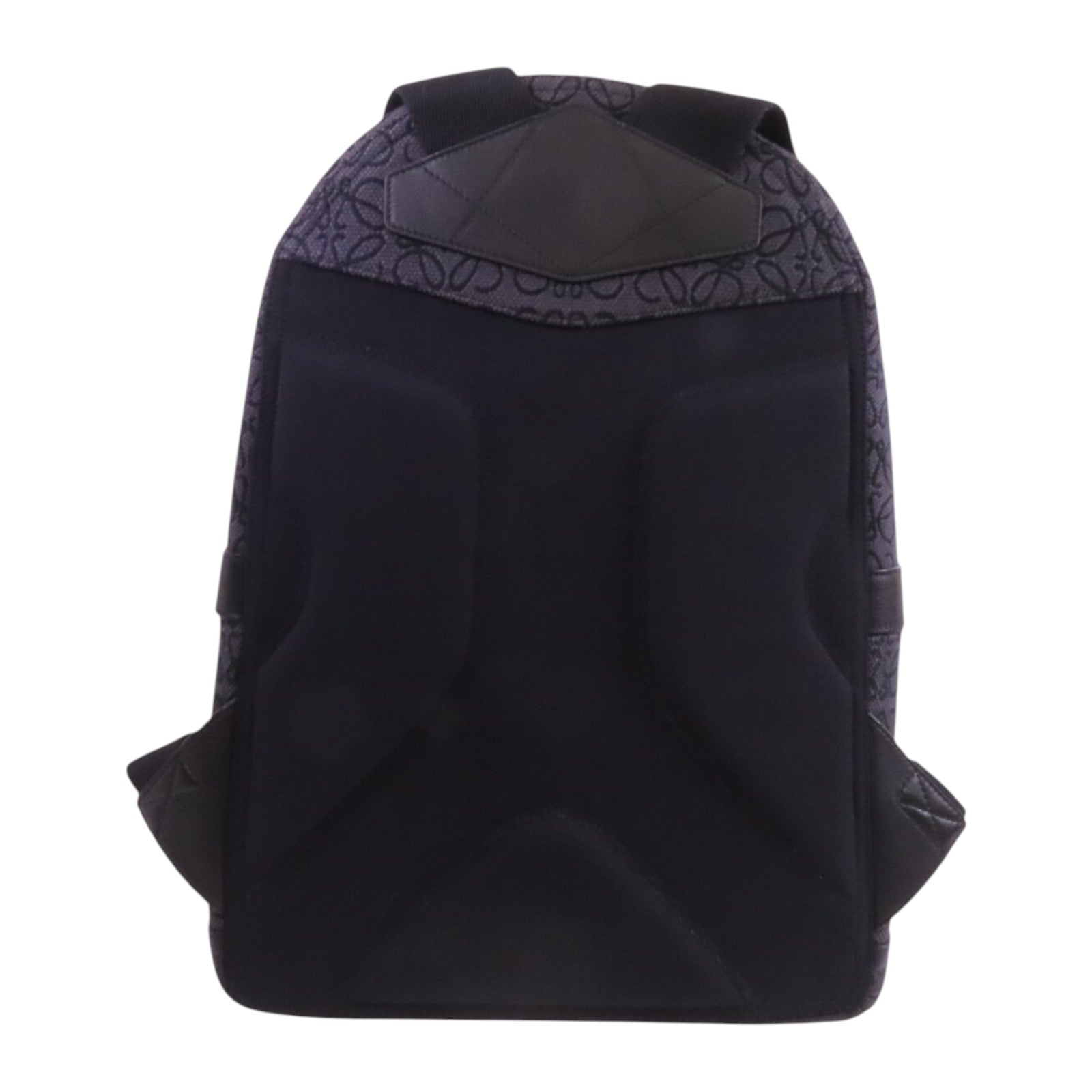 LOEWE 帆布/牛皮皮革Backpack銀扣背包