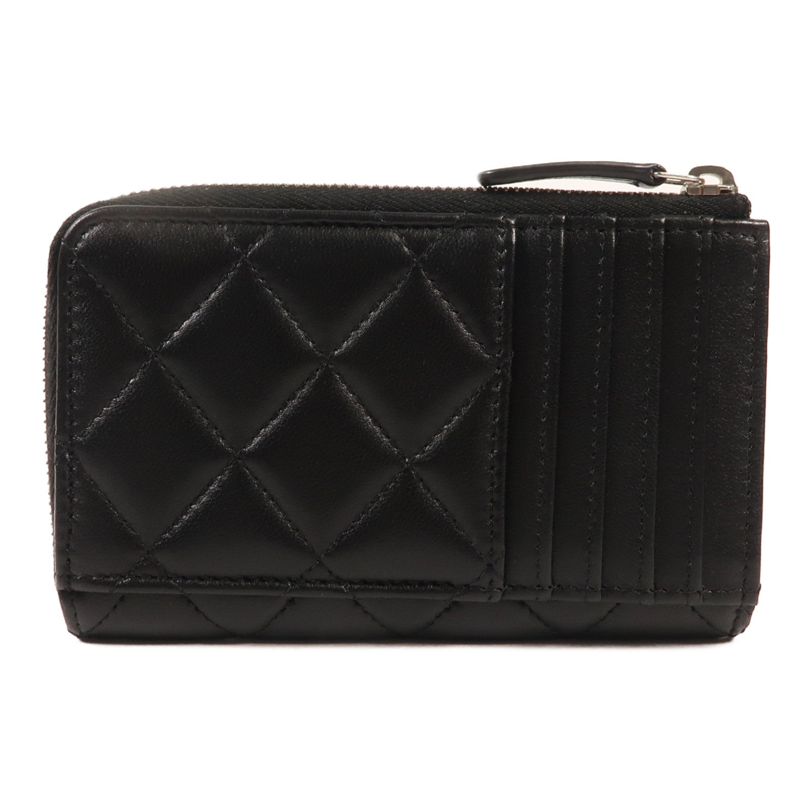 CHANEL 羊皮皮革Coin Case銀扣零錢包