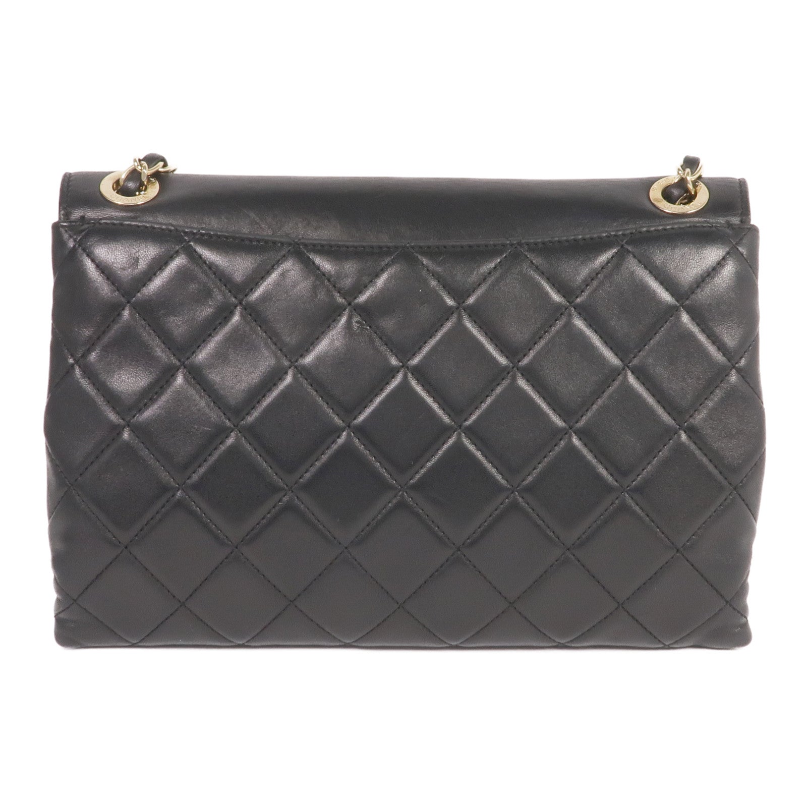 CHANEL 【激減優惠】羊皮皮革Chain Shoulder金扣鏈帶肩背袋