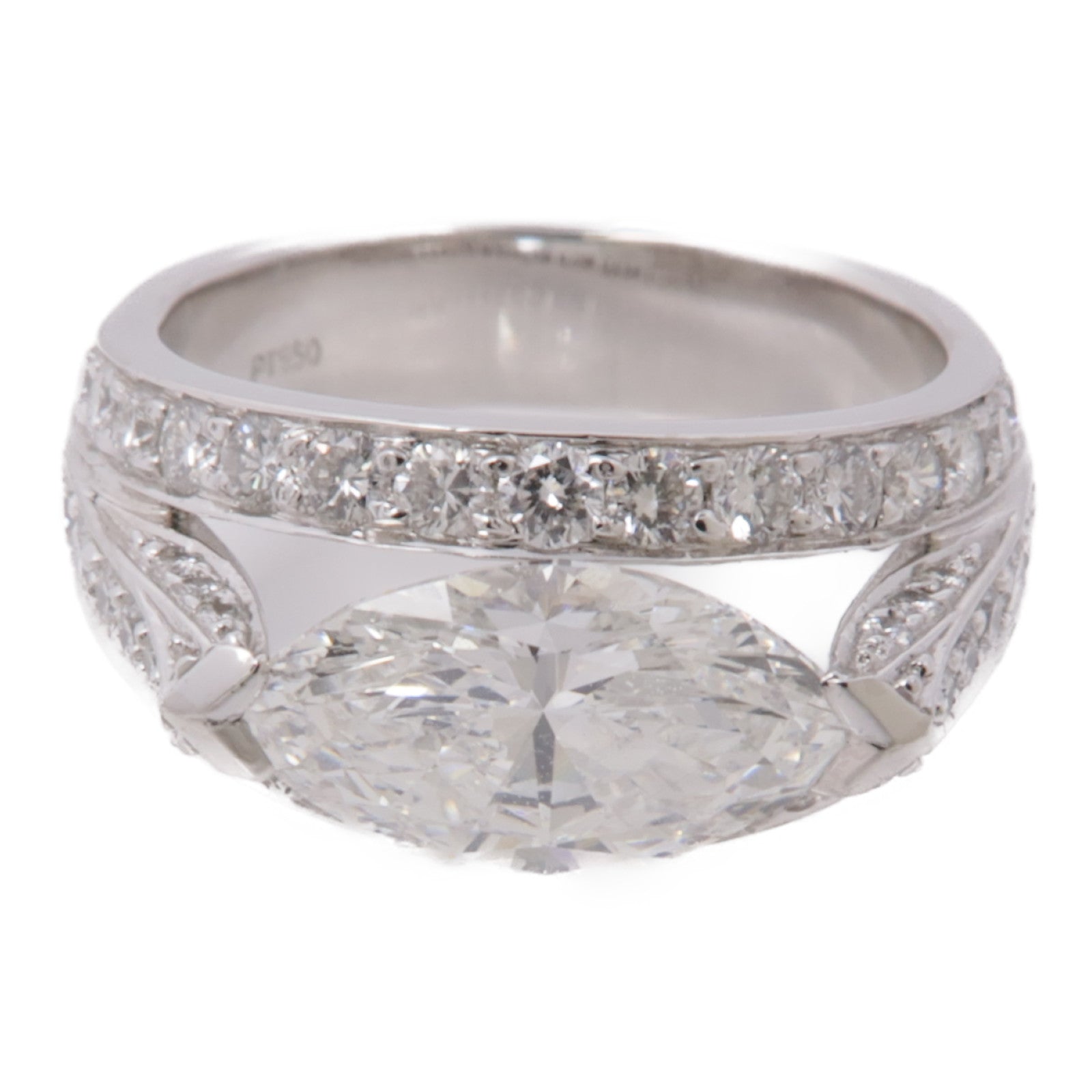 JEWELRY Diamond Ring PT950 Platinum US#4.25