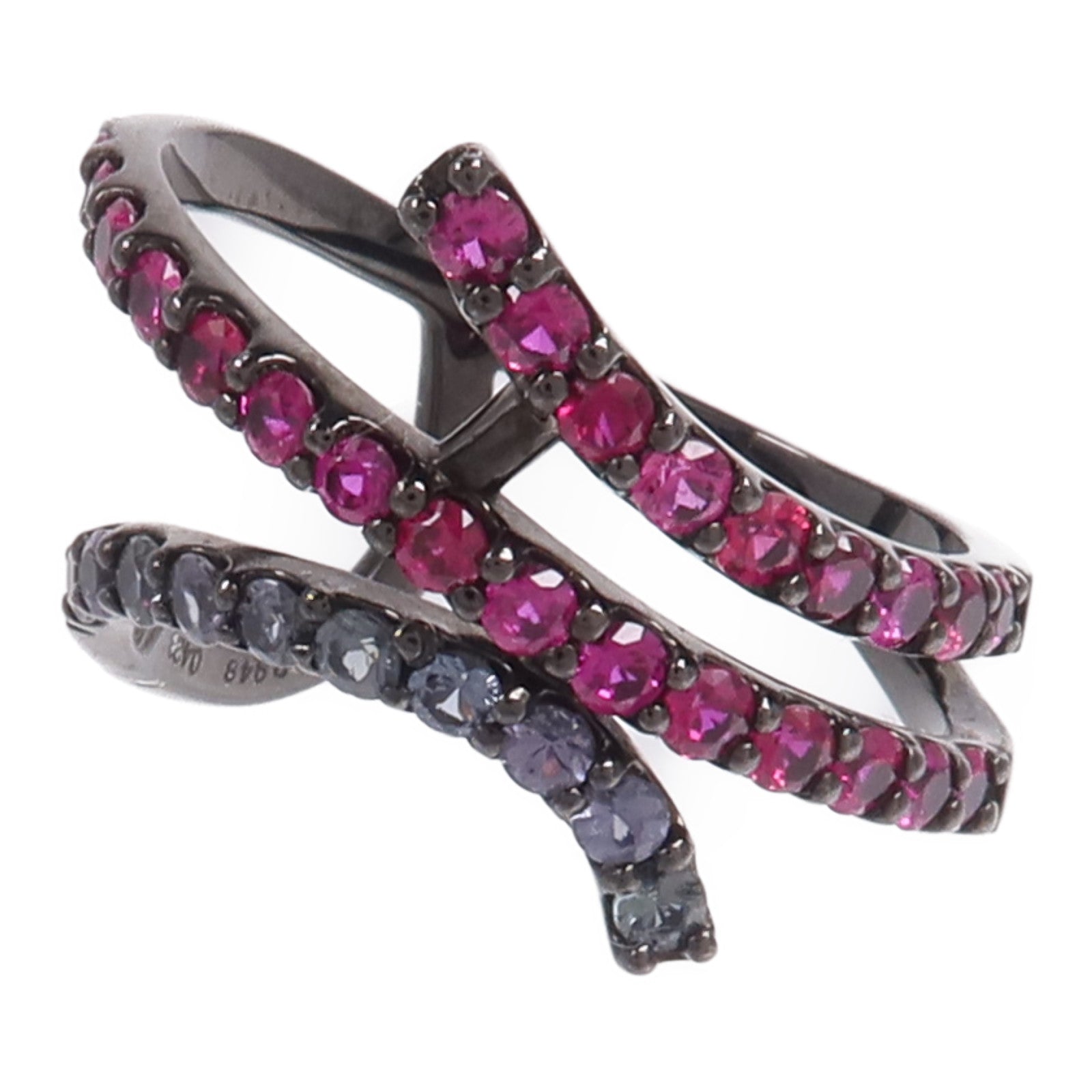 JEWELRY PT900鉑金/鍍黑Ruby Garnet Ring紅寶石/石榴石戒指