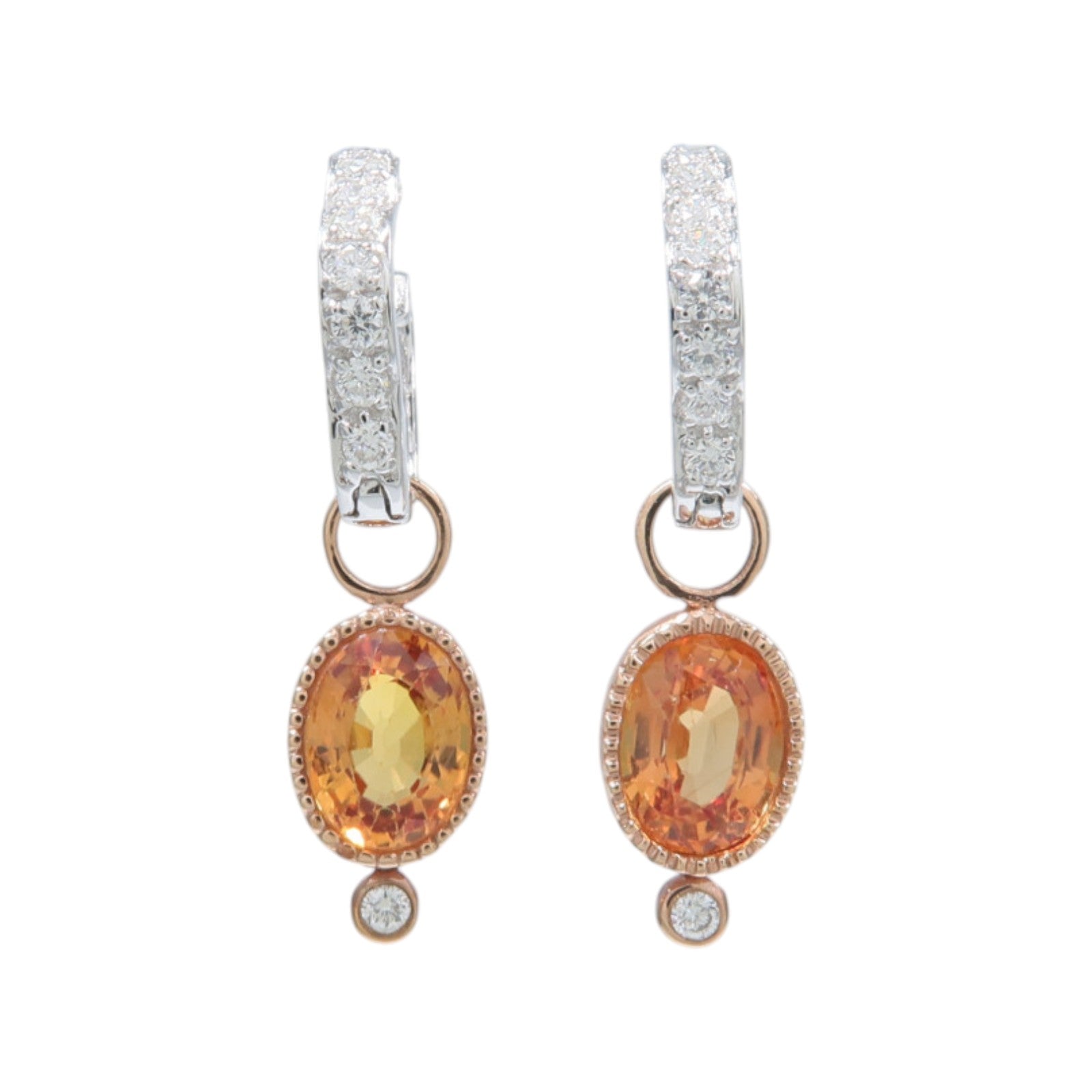 JEWELRY 18K玫瑰金/白金Color Stone Earrings彩色寶石戒指