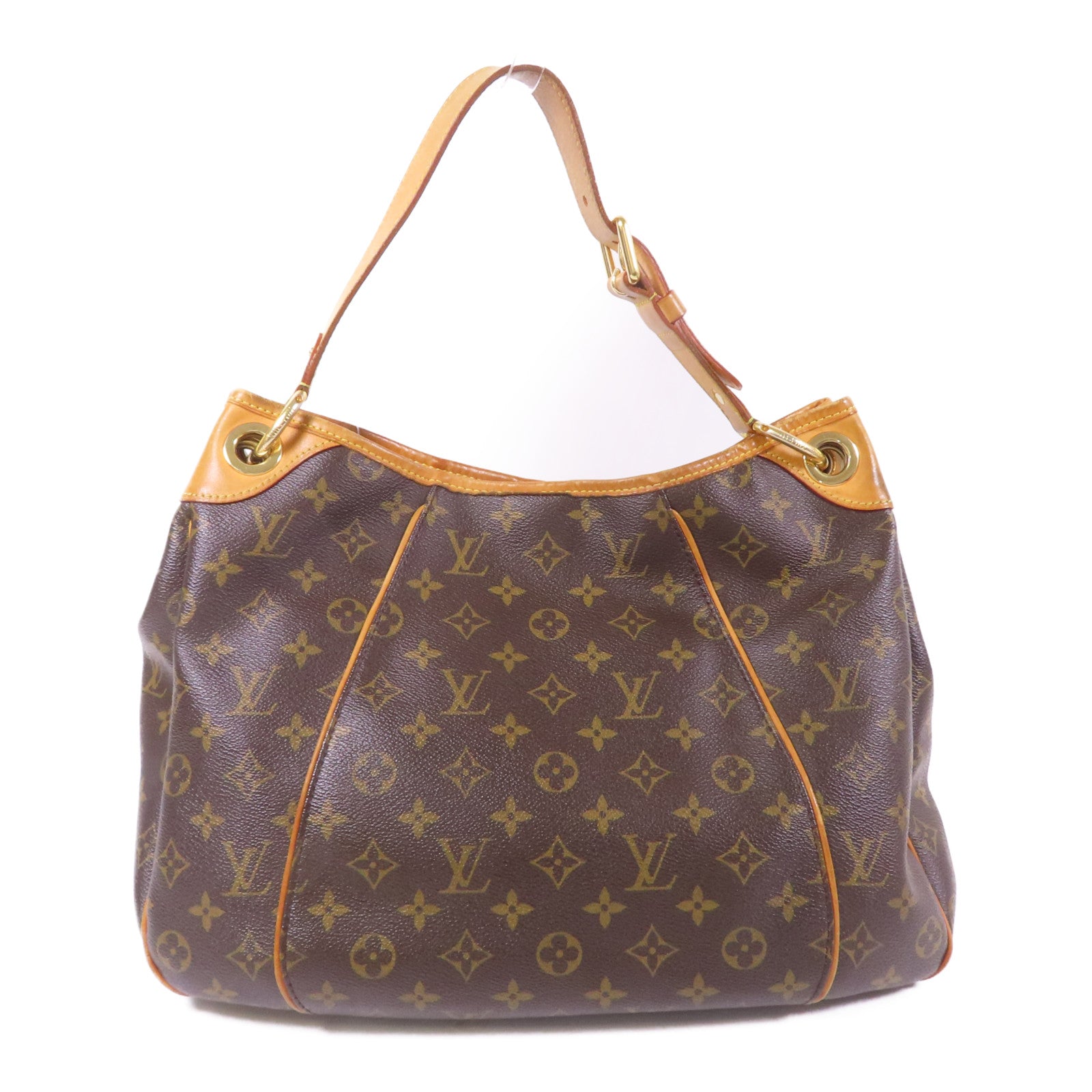 LOUIS VUITTON Monogram Galliera PM金扣肩背袋棕色