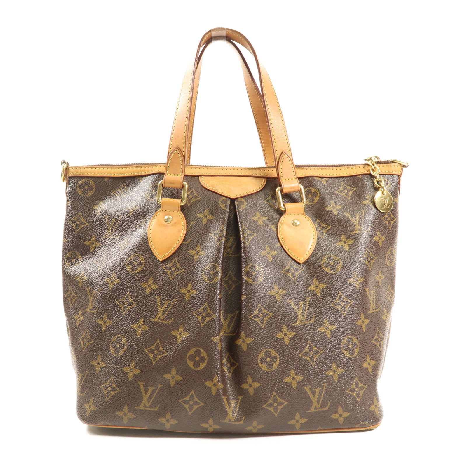 LOUIS VUITTON LV GHW Palermo PM 2 Way Shoulder Bag M40145 Monogram Brown