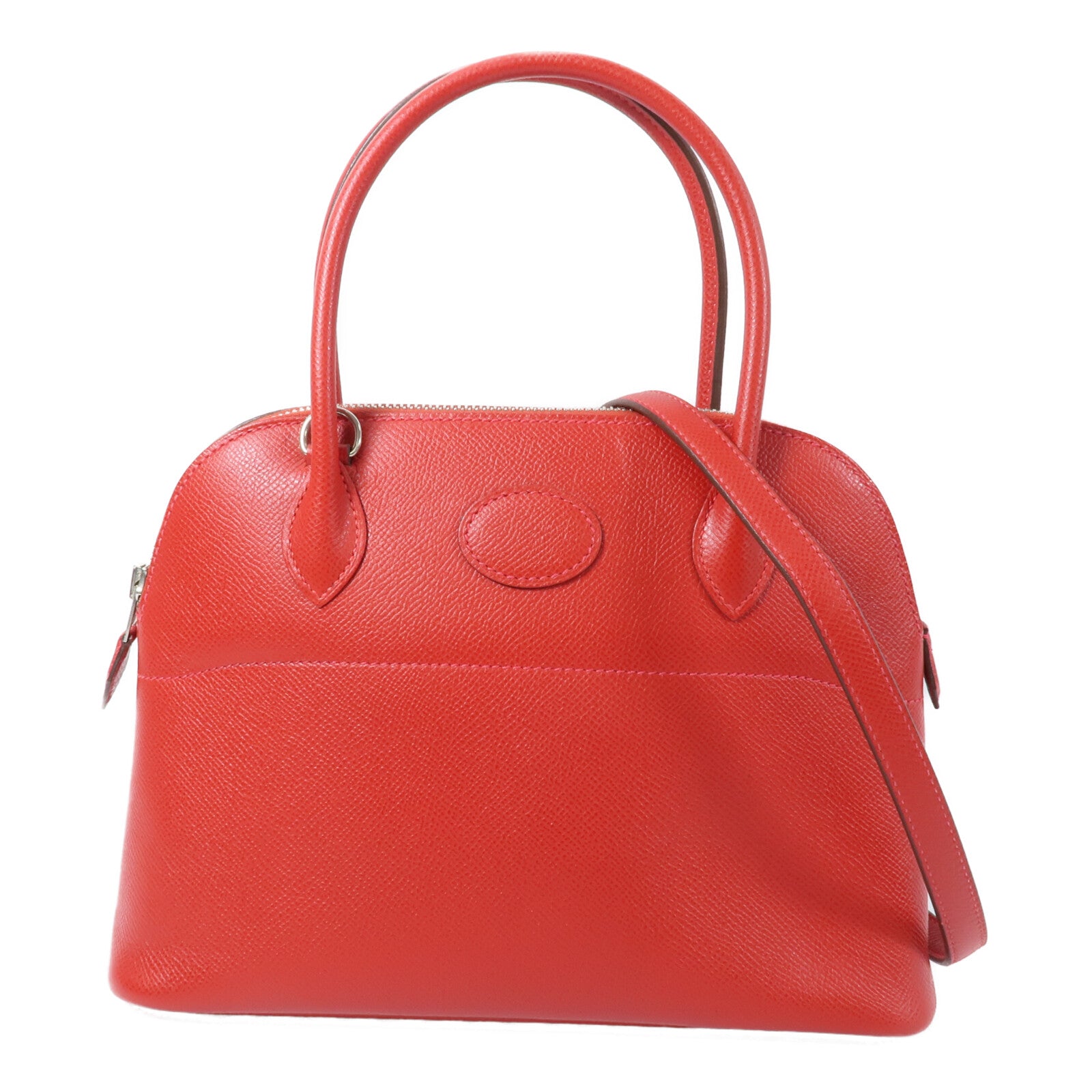 HERMES Epsom皮革Bolide 27手挽肩背兩用袋Rouge