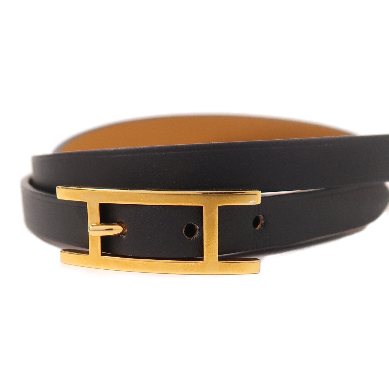 HERMES 金屬/Swift皮革Hapi 3手鐲