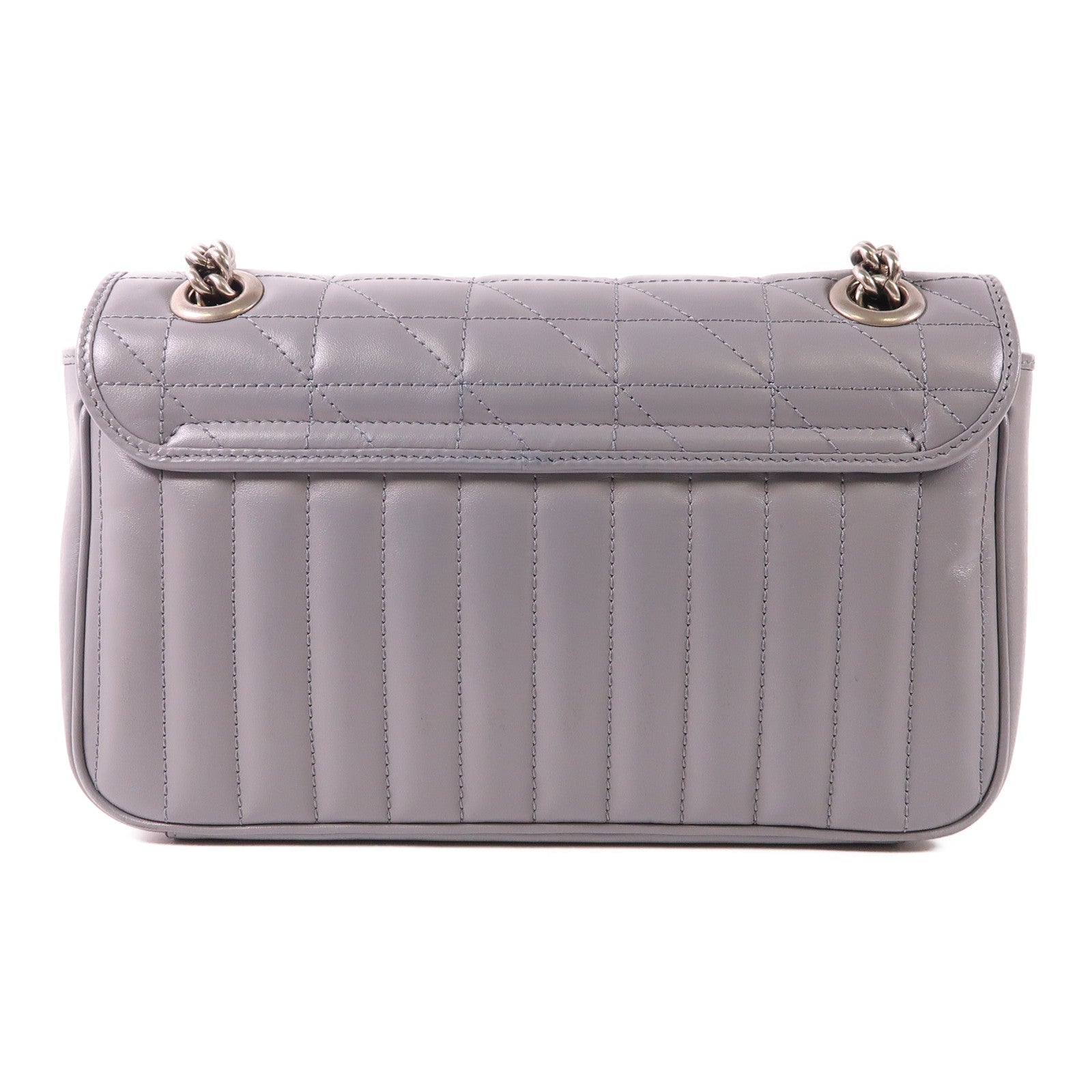 GUCCI 牛皮皮革GG Marmont銀扣鏈帶肩背袋